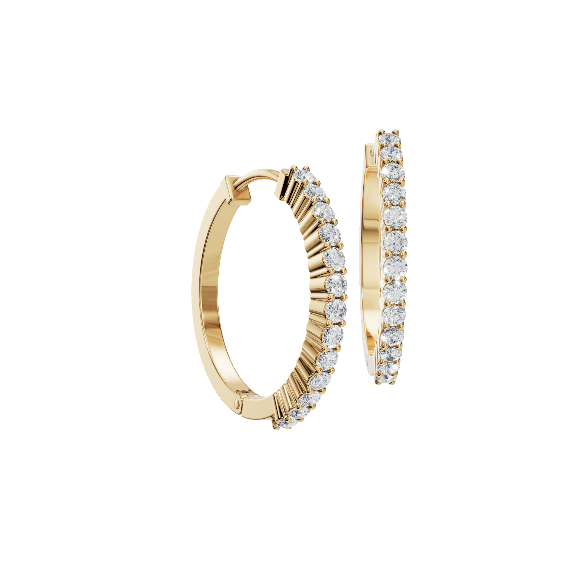 Sparkling Diamond Hoop Earrings – Premium Gift for Her