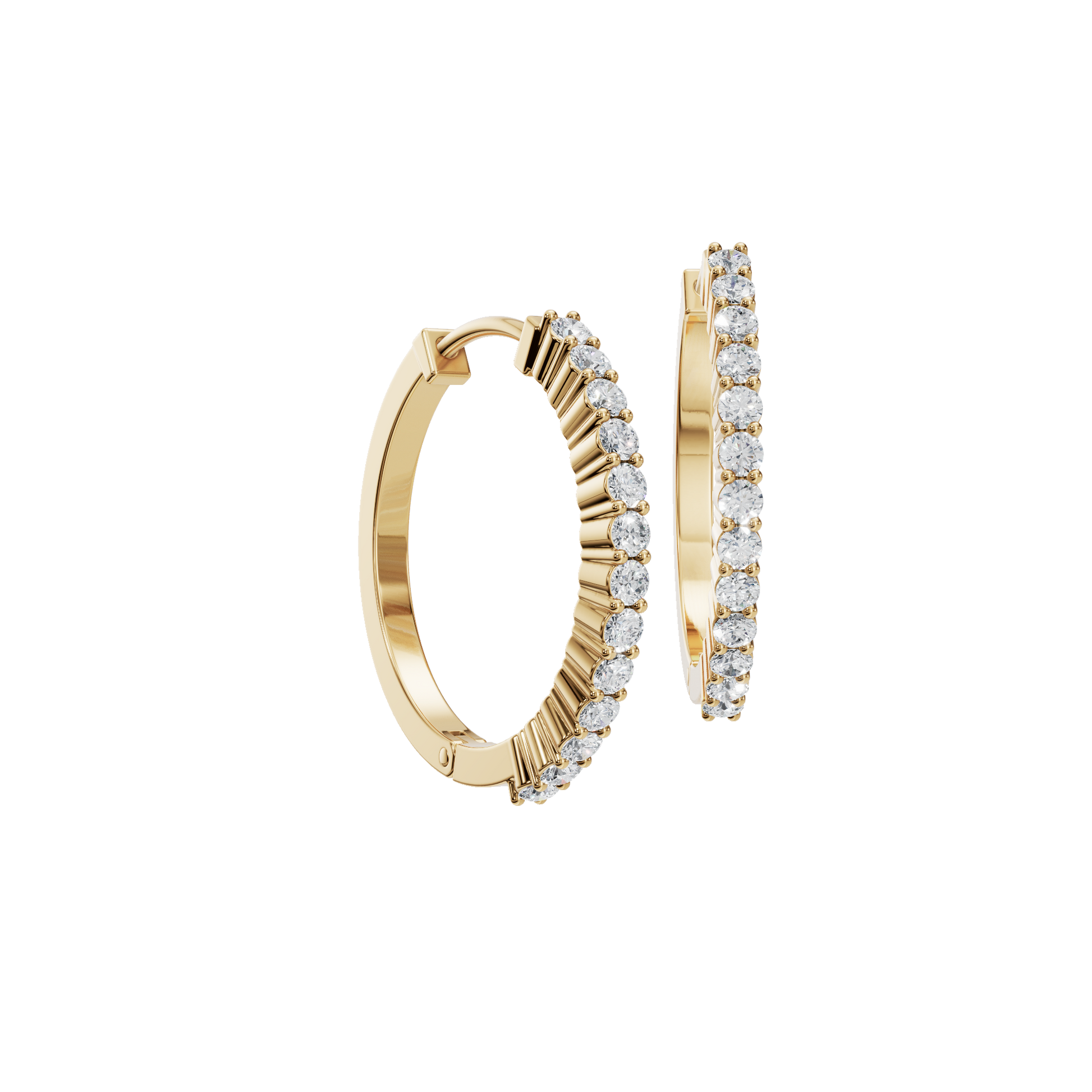 Sparkling Diamond Hoop Earrings – Premium Gift for Her