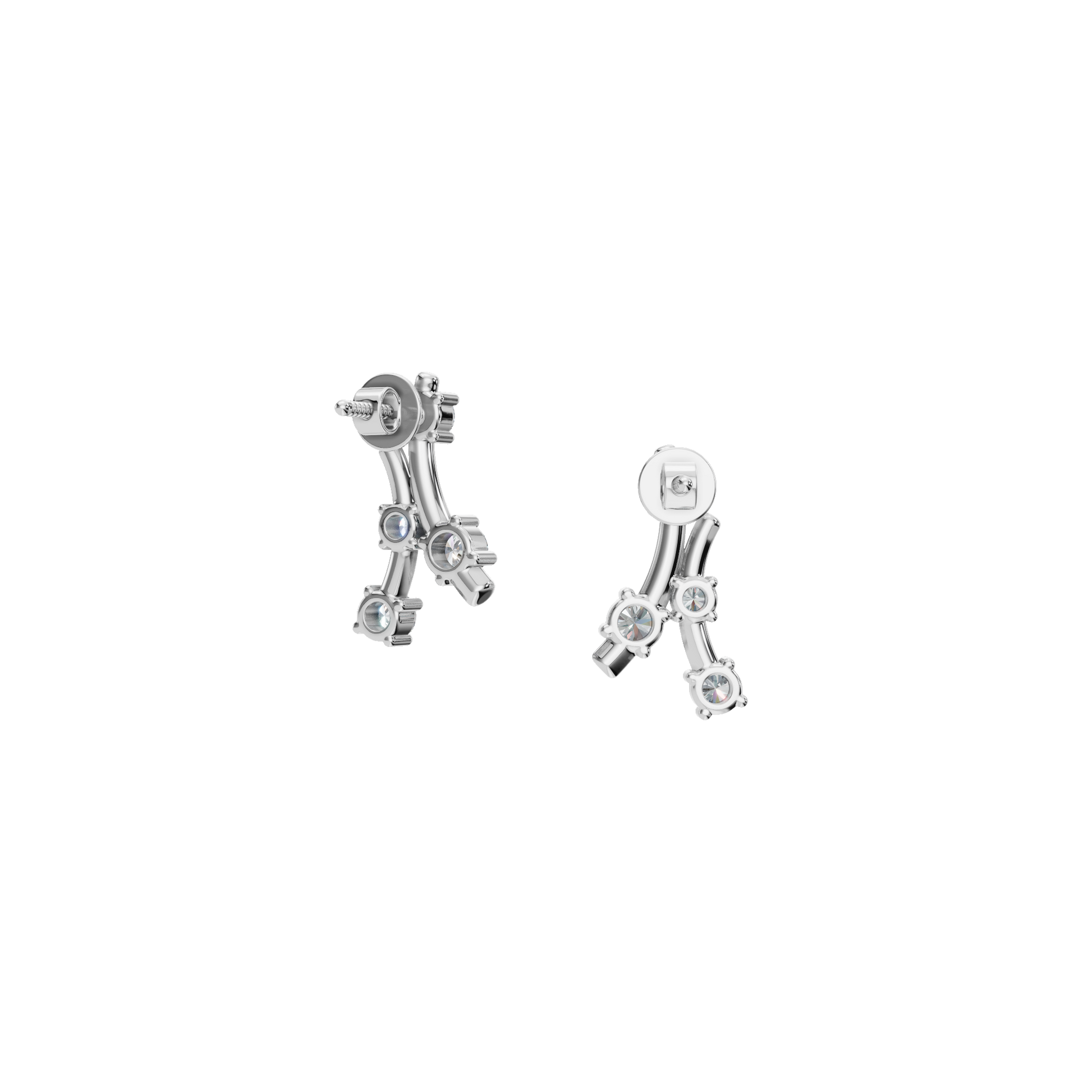 Graceful Branch Lab Grown Diamond Stud Earrings