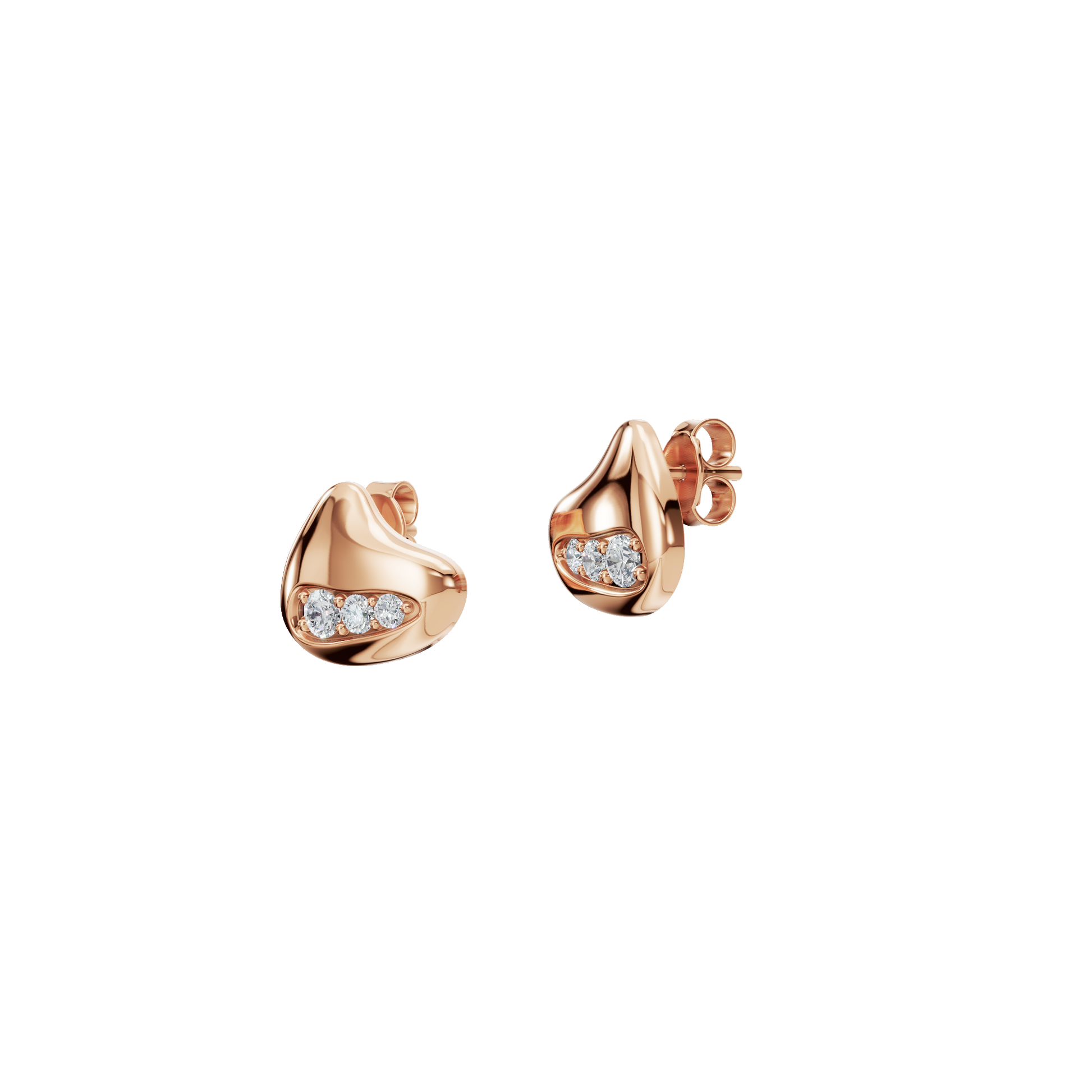 0.27 CTW Contemporary Diamond Stud Earrings – Elegant Design