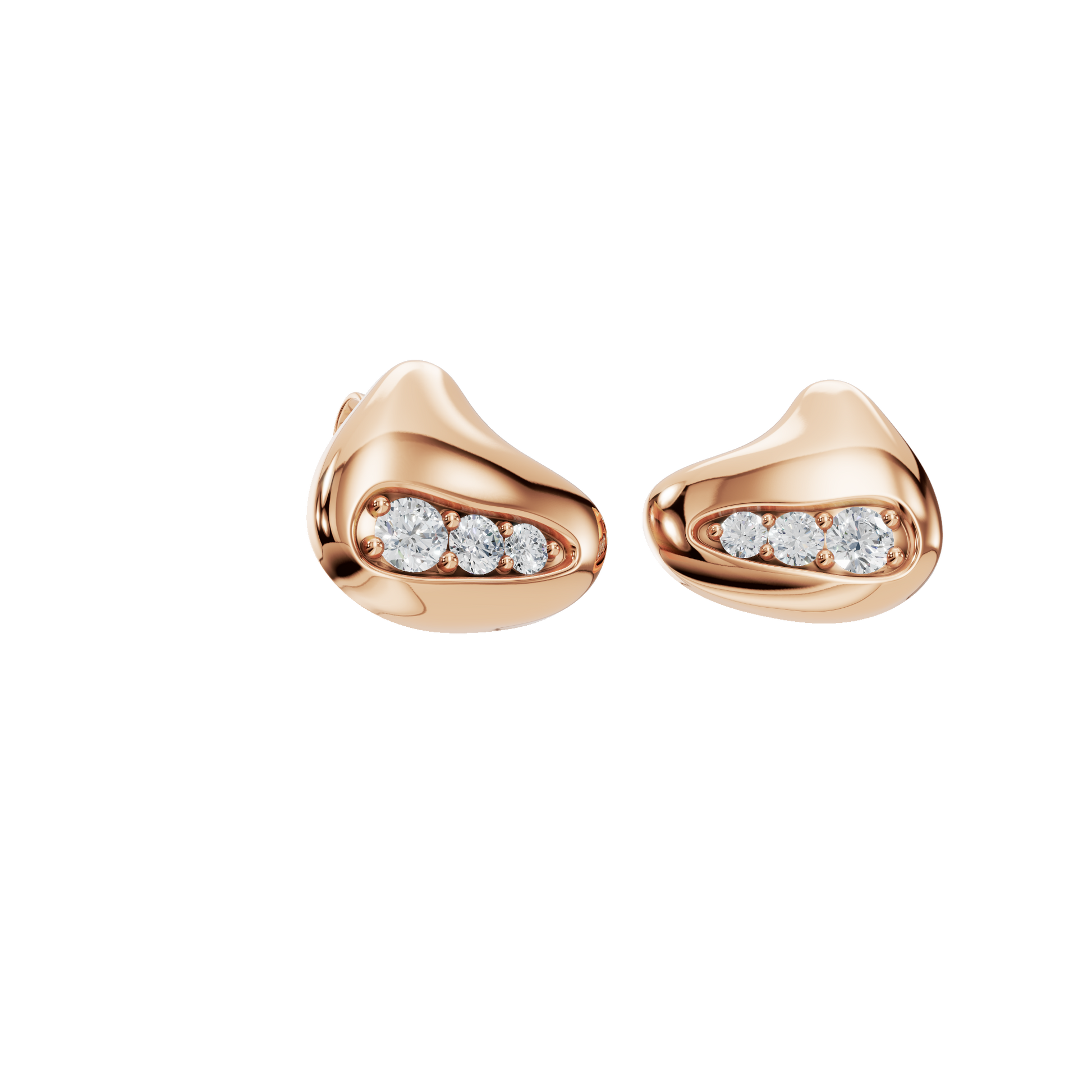 0.27 CTW Contemporary Diamond Stud Earrings – Elegant Design