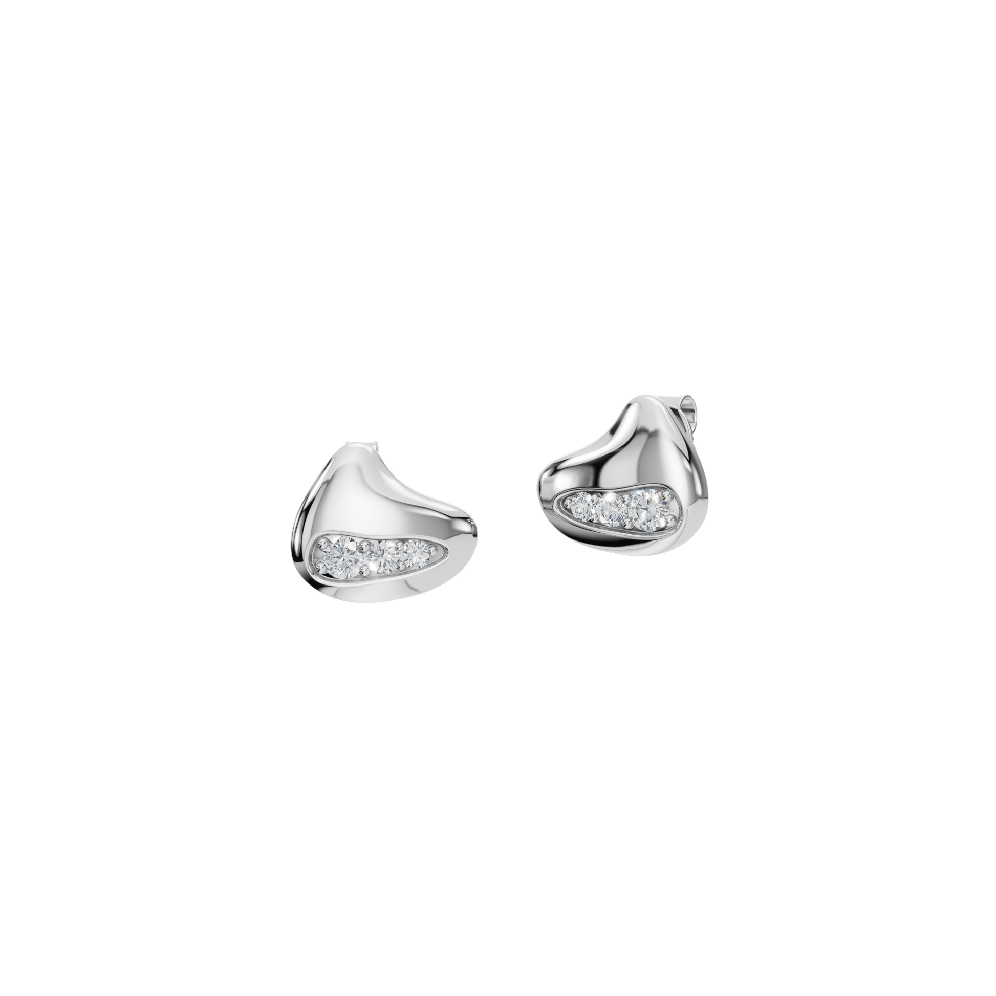 0.27 CTW Contemporary Diamond Stud Earrings – Elegant Design