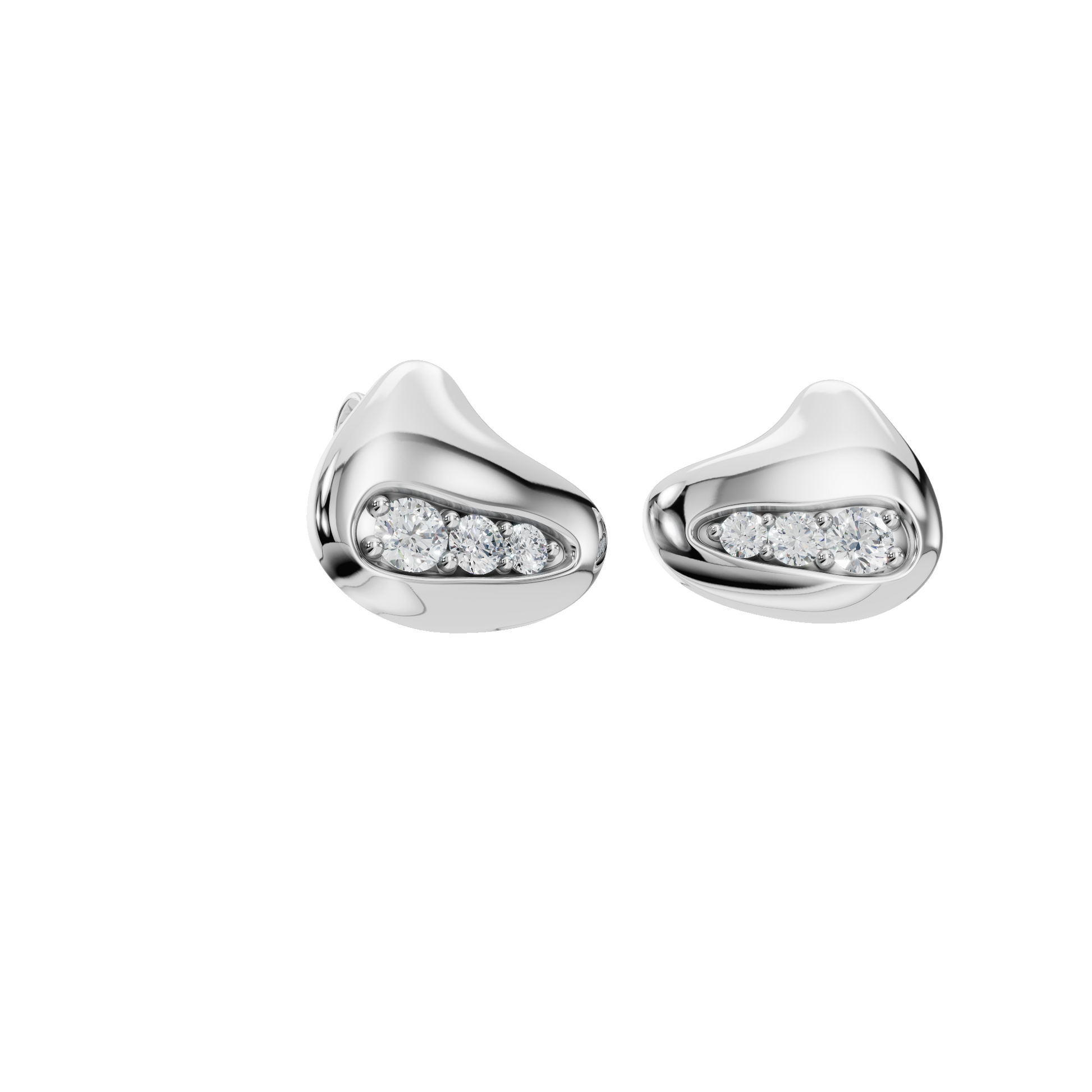 0.27 CTW Contemporary Diamond Stud Earrings – Elegant Design