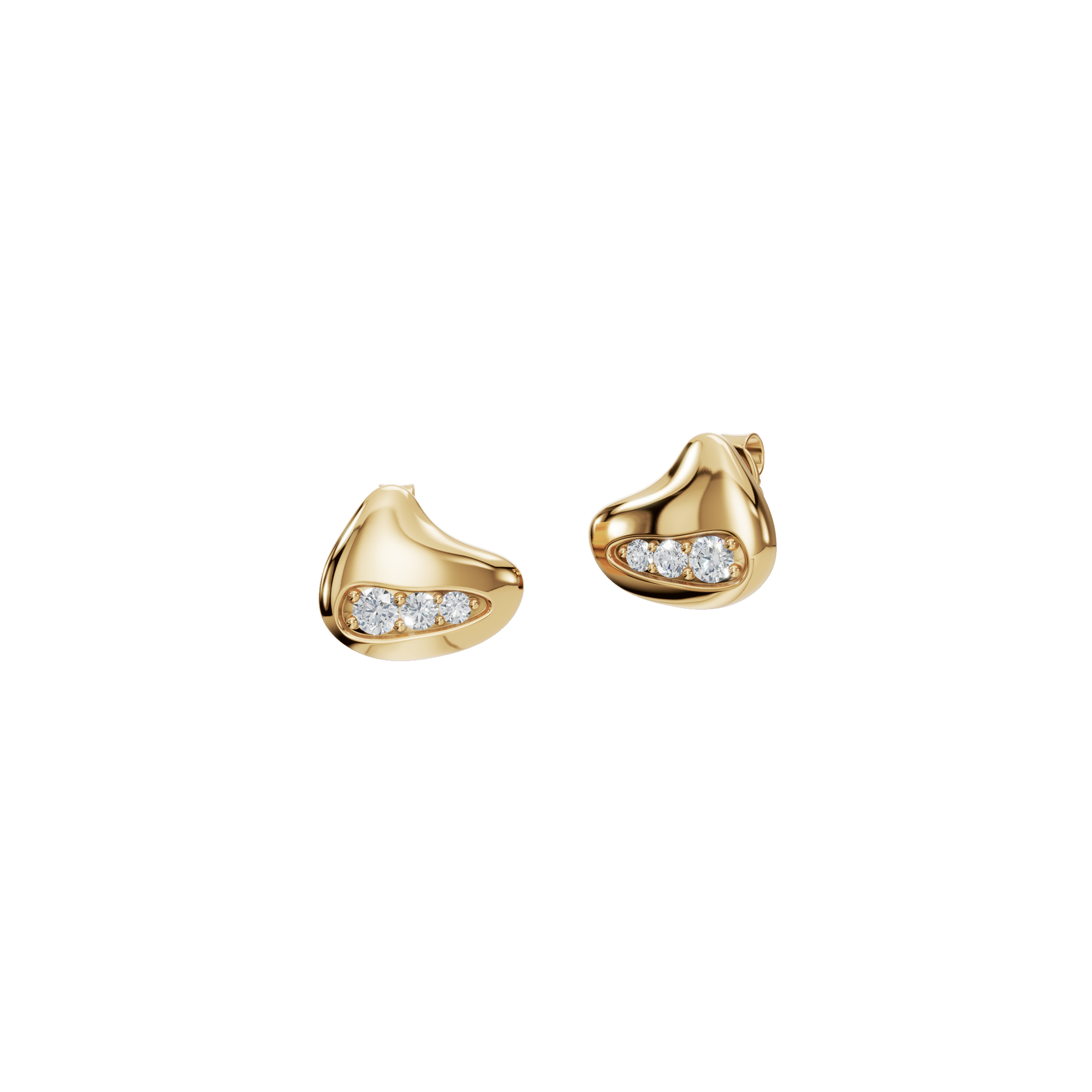 0.27 CTW Contemporary Diamond Stud Earrings – Elegant Design