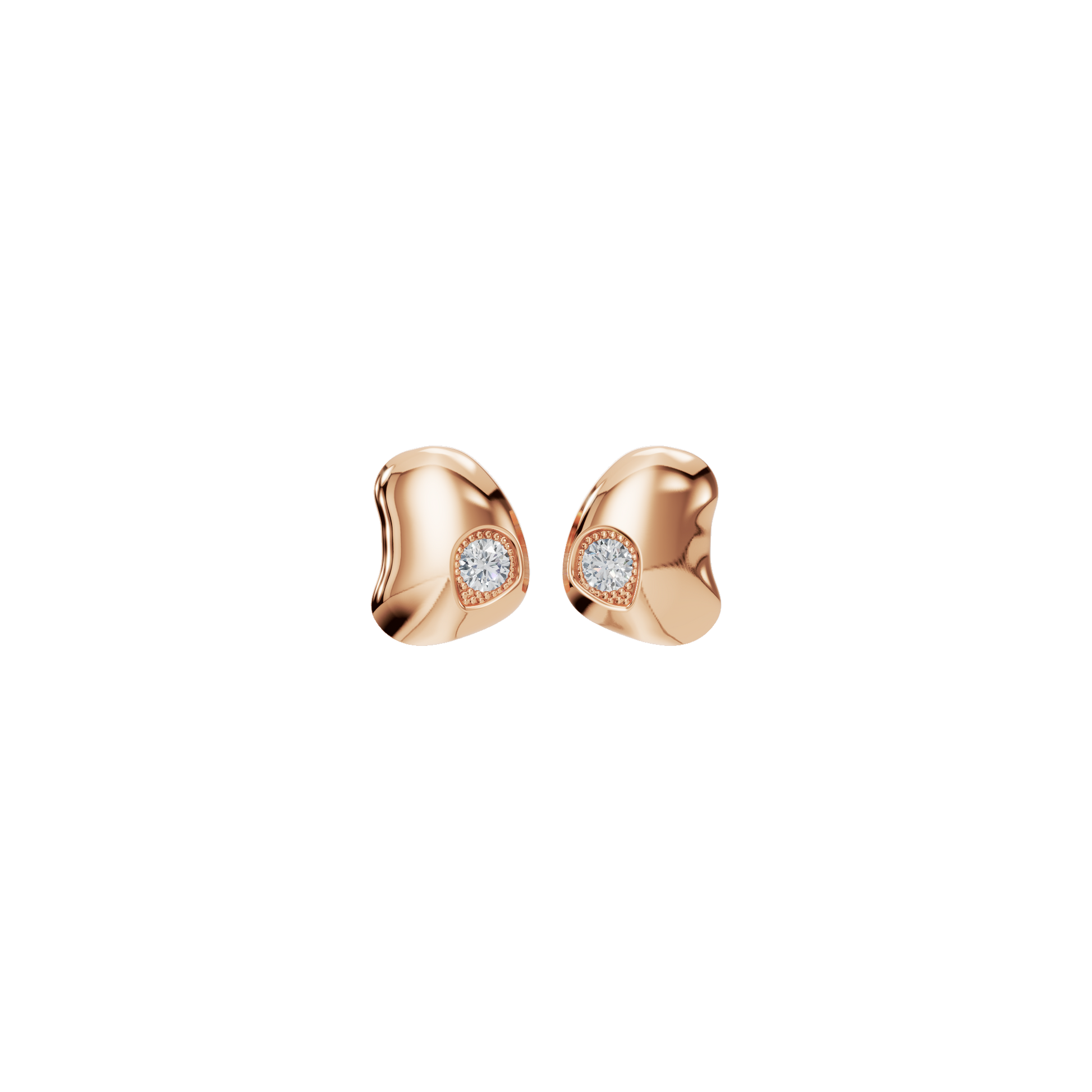 0.27 CTW Lab Grown Diamond Minimalist Stud Earrings – Soft Curve Design