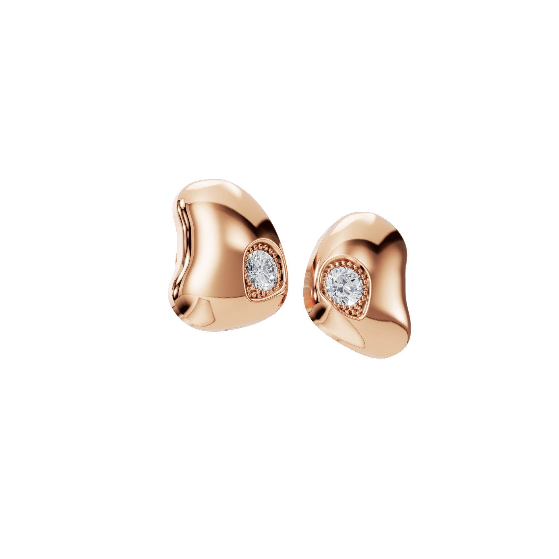 0.27 CTW Lab Grown Diamond Minimalist Stud Earrings – Soft Curve Design