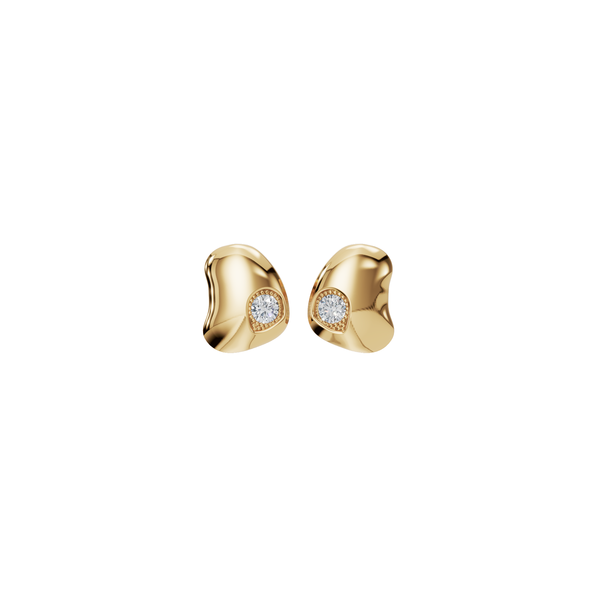 0.27 CTW Lab Grown Diamond Minimalist Stud Earrings – Soft Curve Design