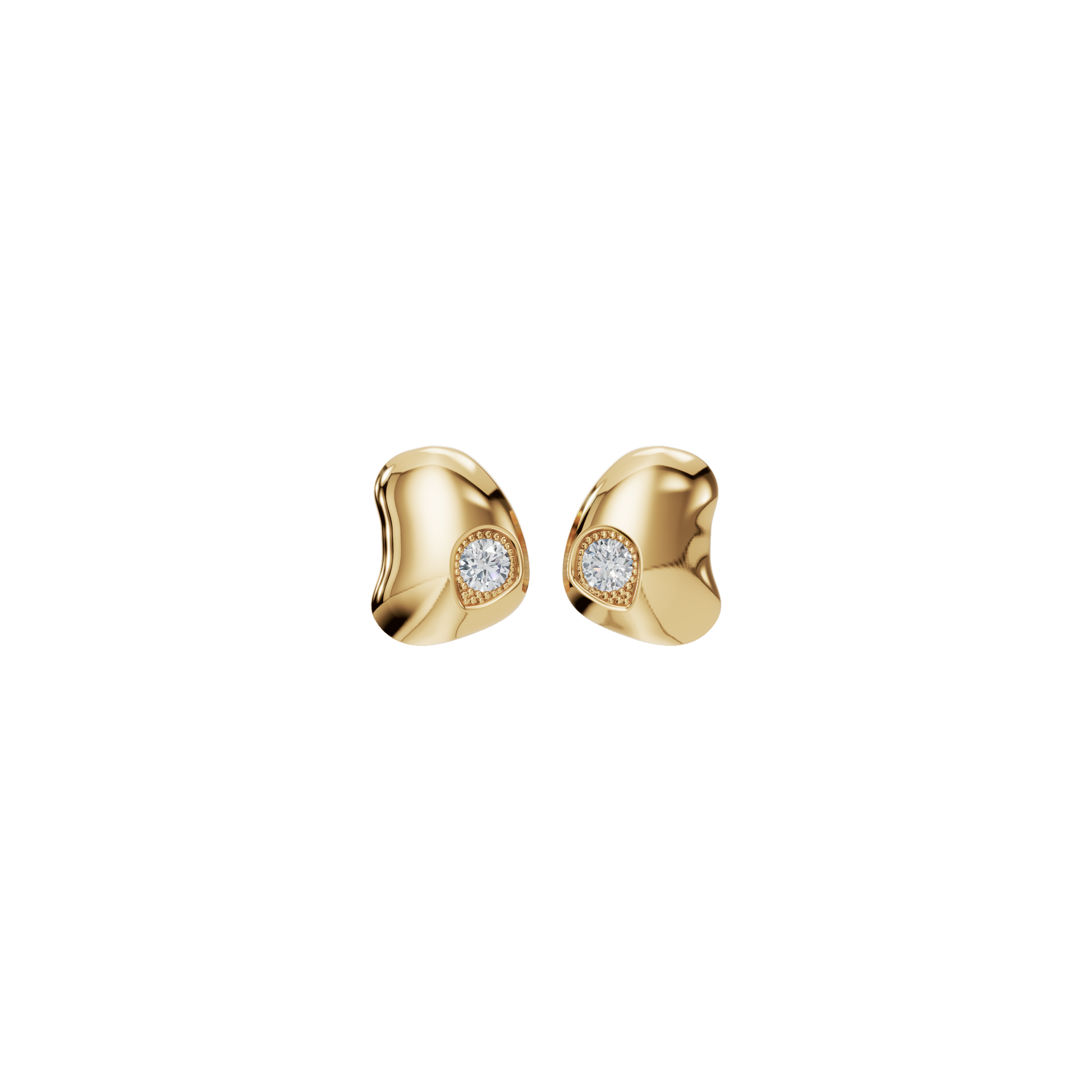0.27 CTW Lab Grown Diamond Minimalist Stud Earrings – Soft Curve Design
