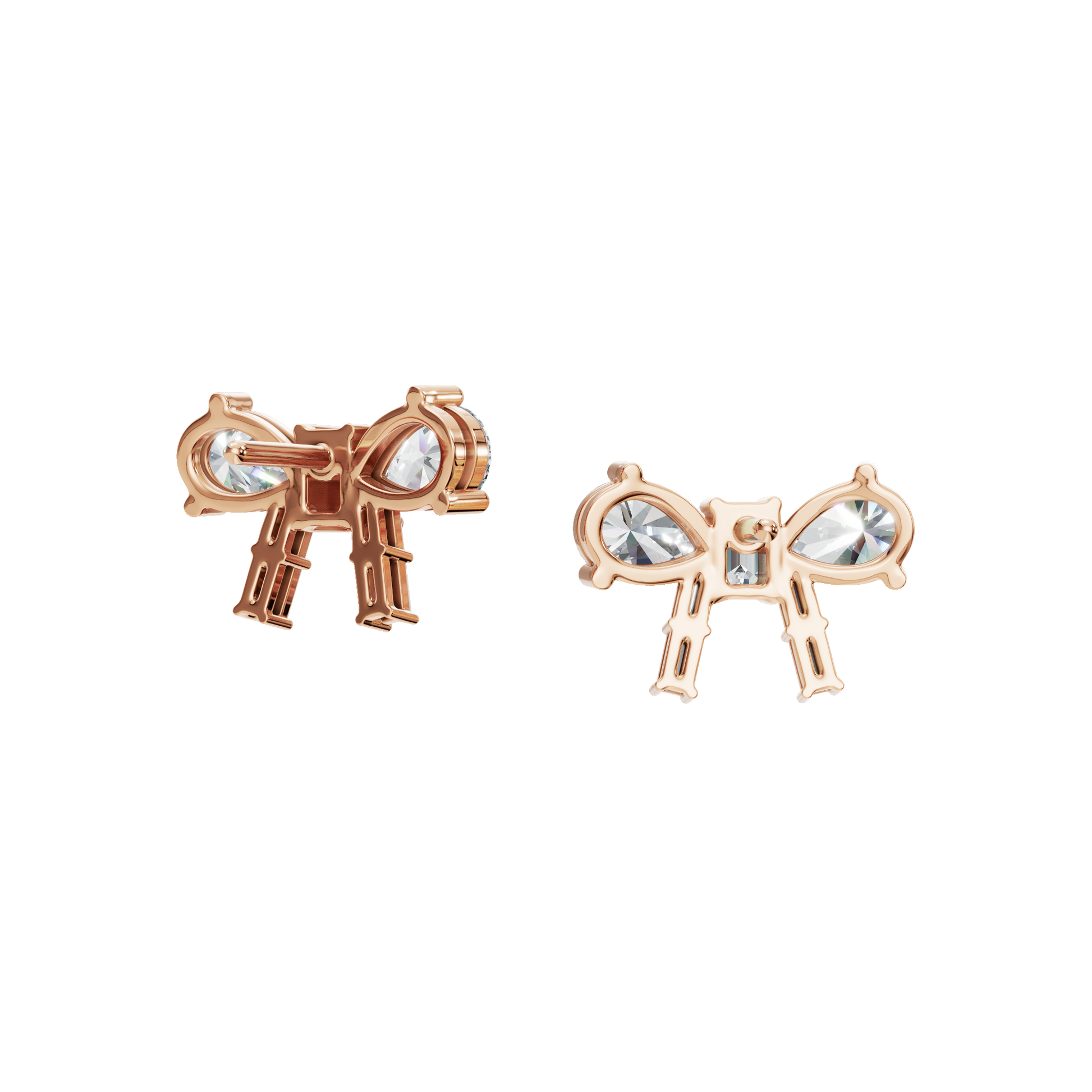 Aesthetic Bow Glow Lab Grown Diamond Stud Earrings