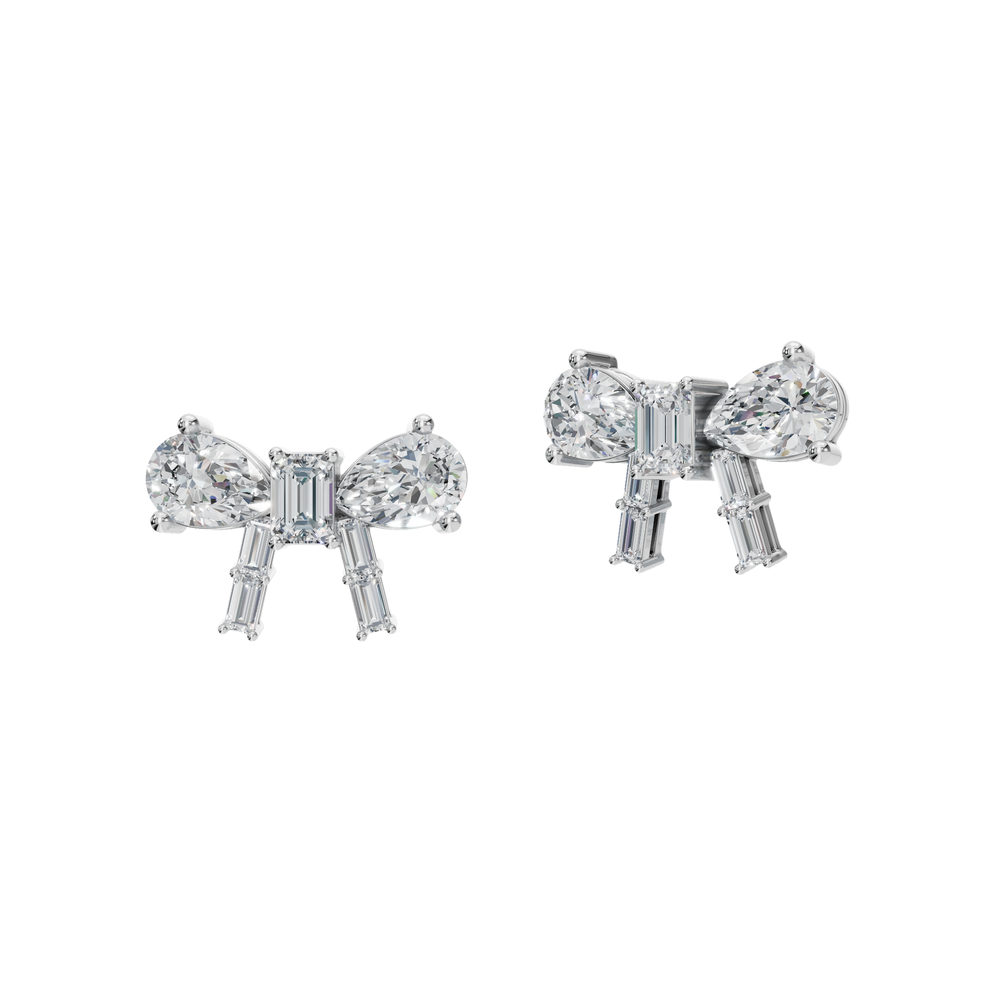 Aesthetic Bow Glow Lab Grown Diamond Stud Earrings
