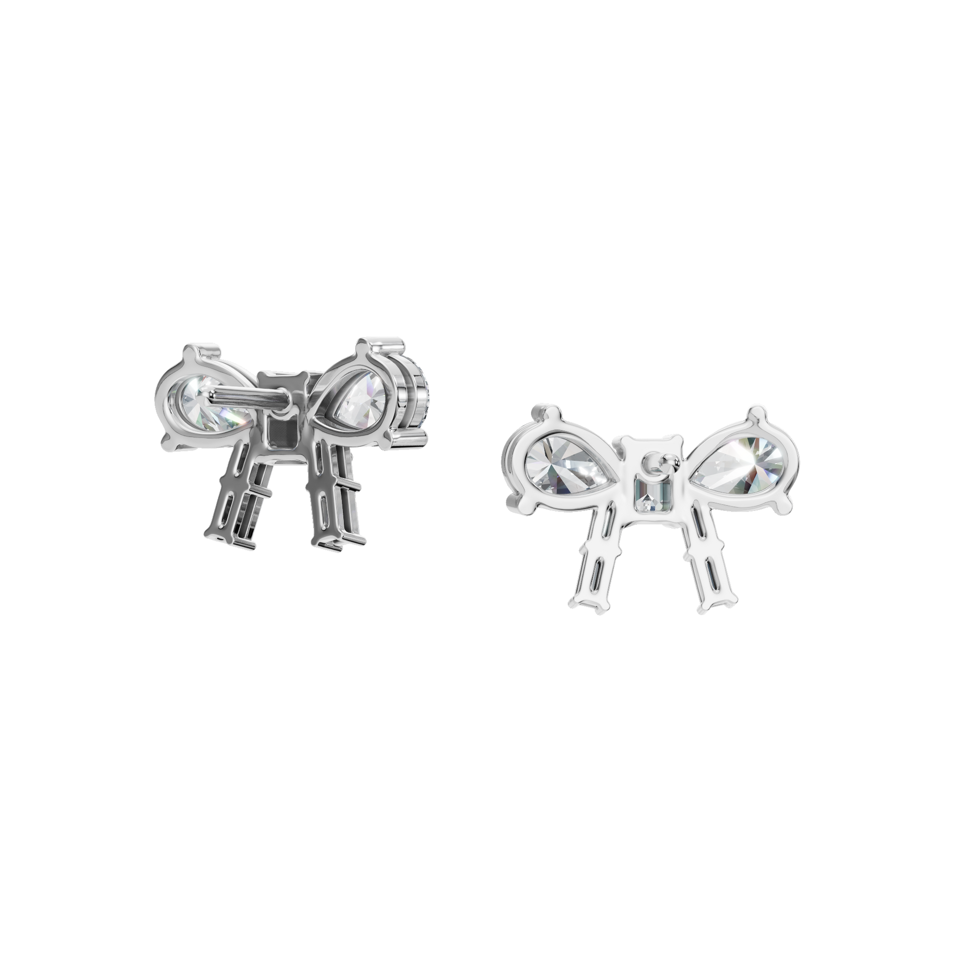 Aesthetic Bow Glow Lab Grown Diamond Stud Earrings