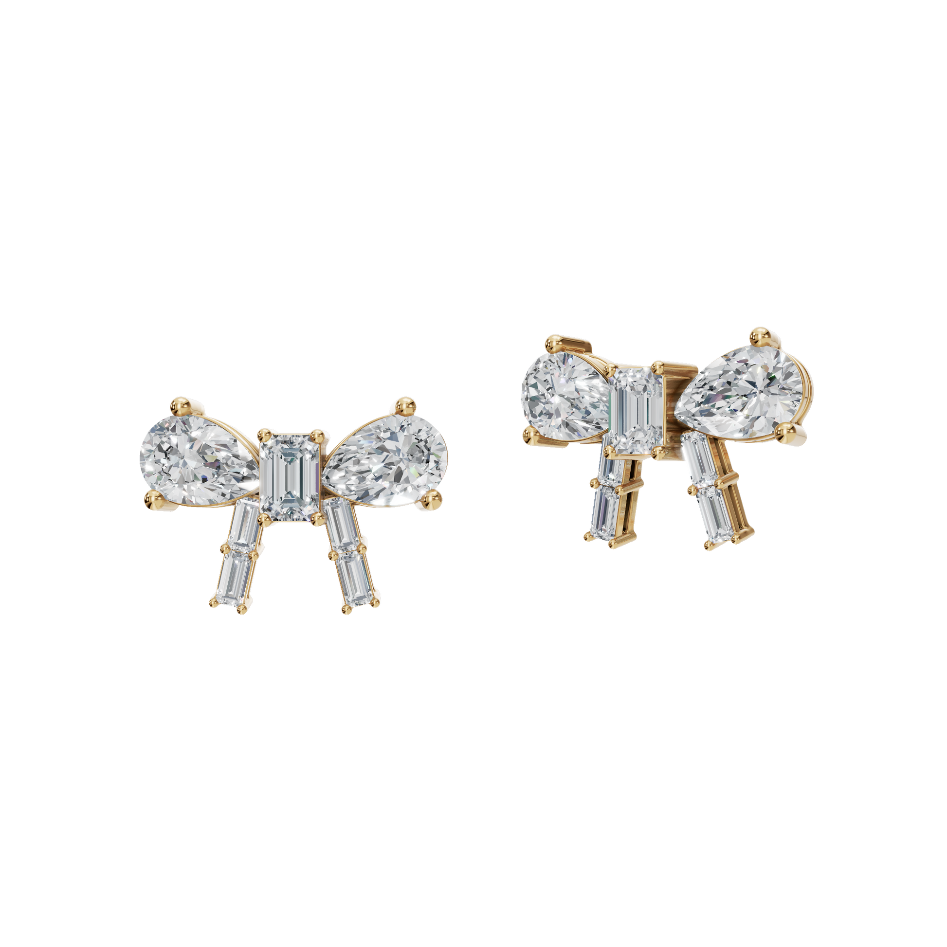 Aesthetic Bow Glow Lab Grown Diamond Stud Earrings