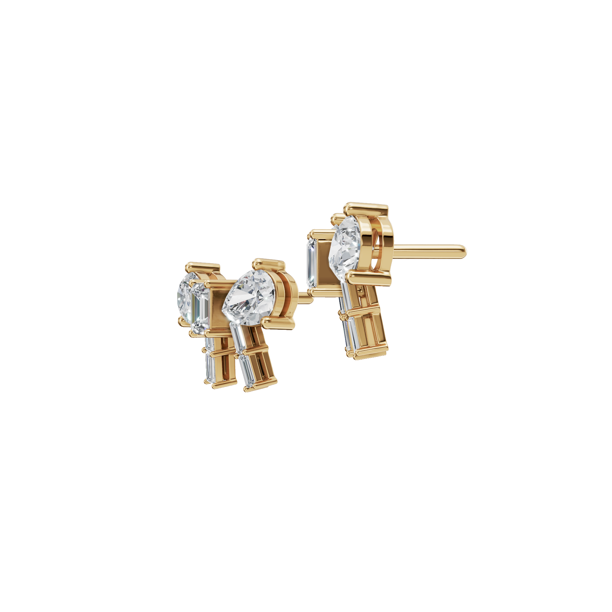 Aesthetic Bow Glow Lab Grown Diamond Stud Earrings