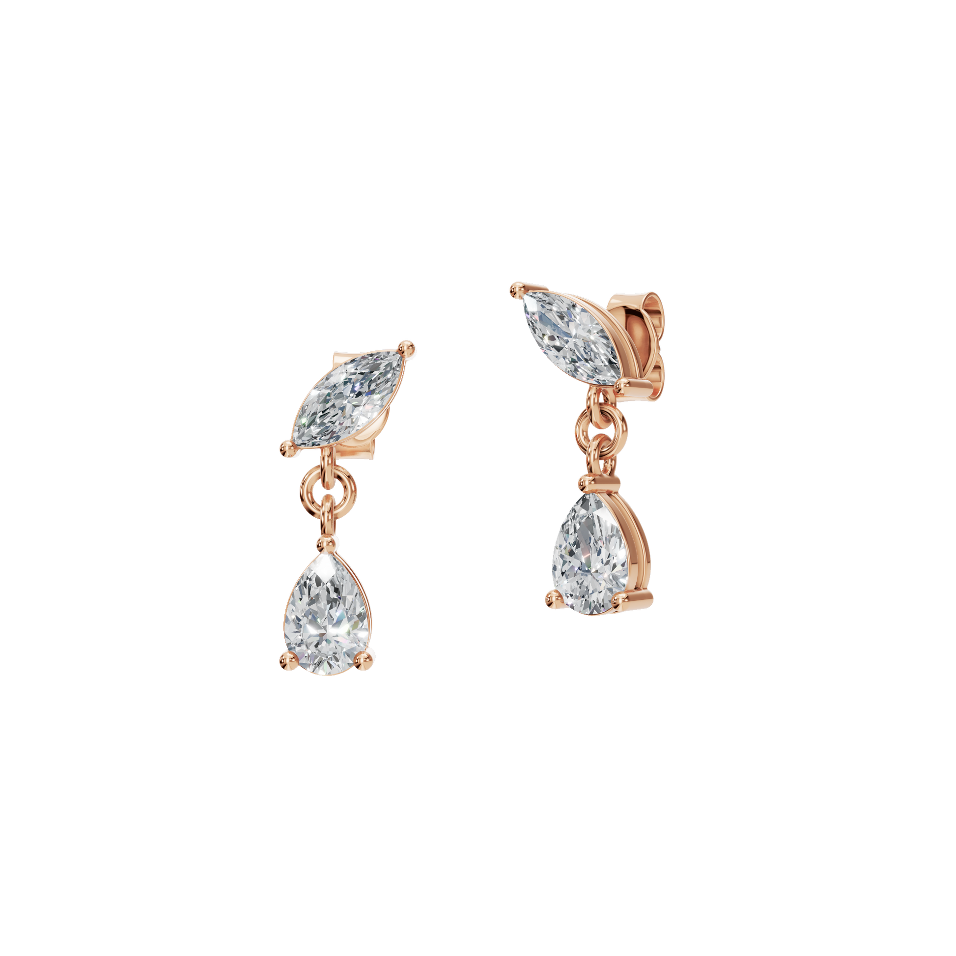 Luxury Diamond Teardrop Dangle Earrings – Sophisticated Holiday