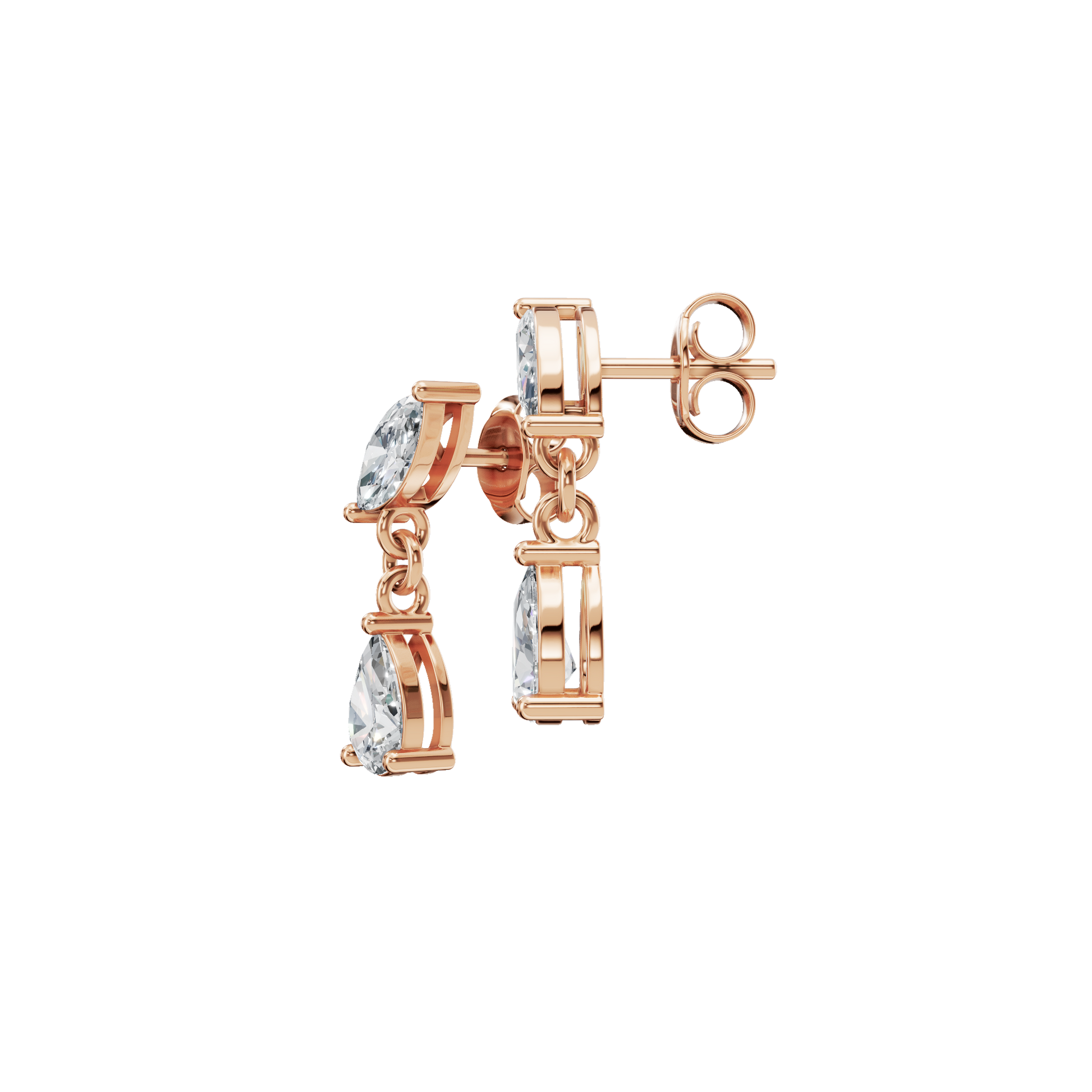 Luxury Diamond Teardrop Dangle Earrings – Sophisticated Holiday