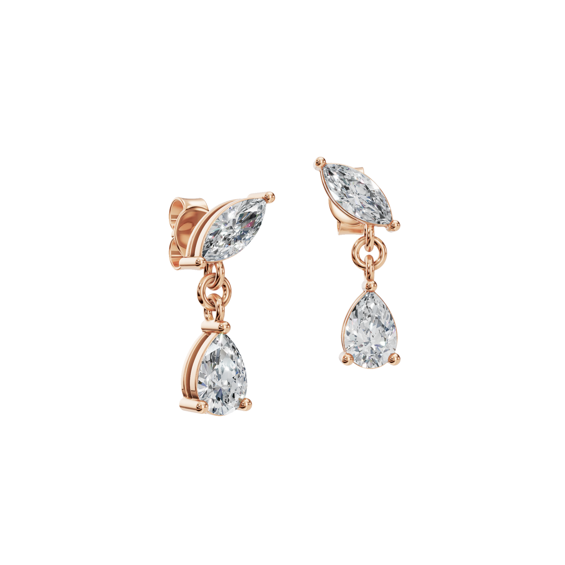 Luxury Diamond Teardrop Dangle Earrings – Sophisticated Holiday