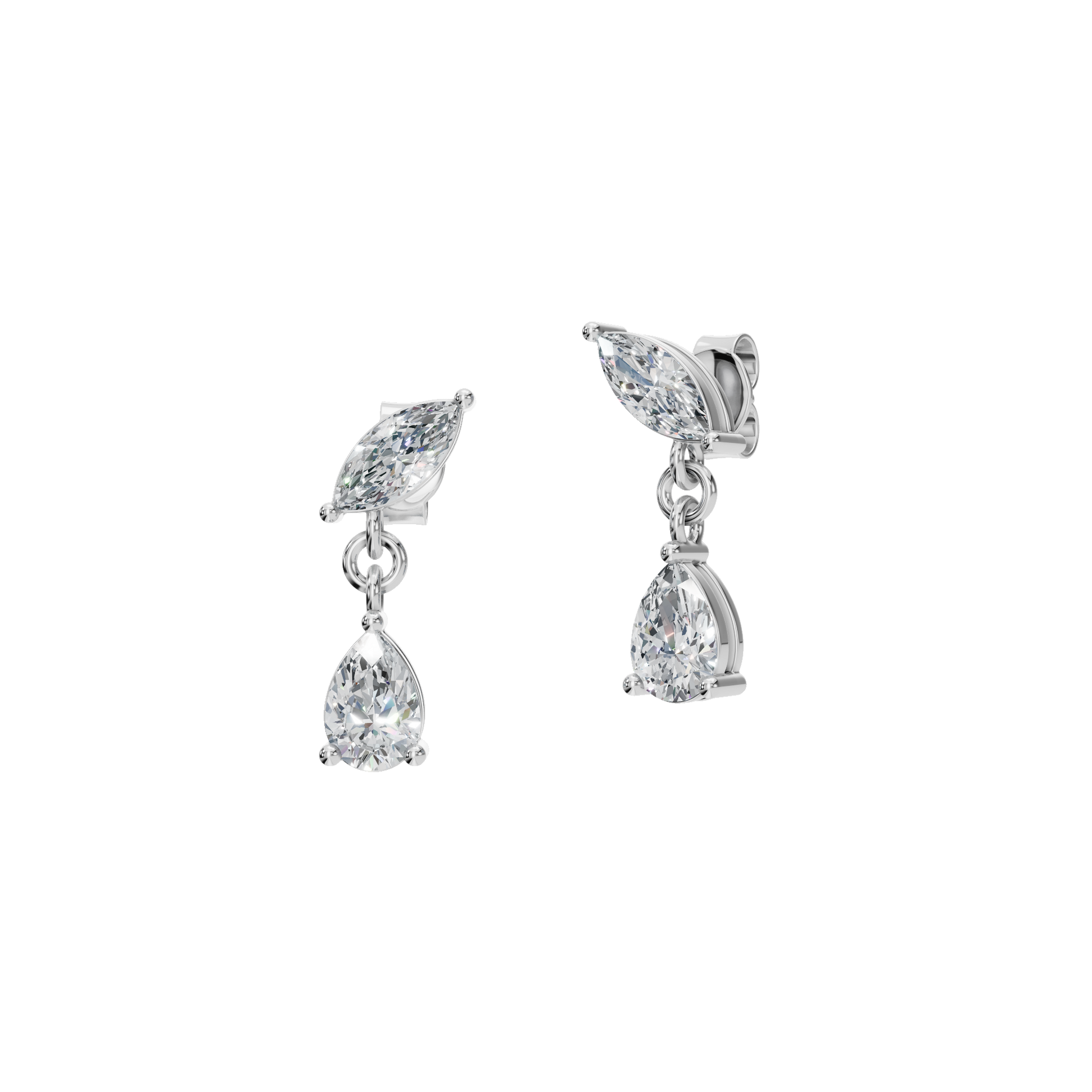 Luxury Diamond Teardrop Dangle Earrings – Sophisticated Holiday