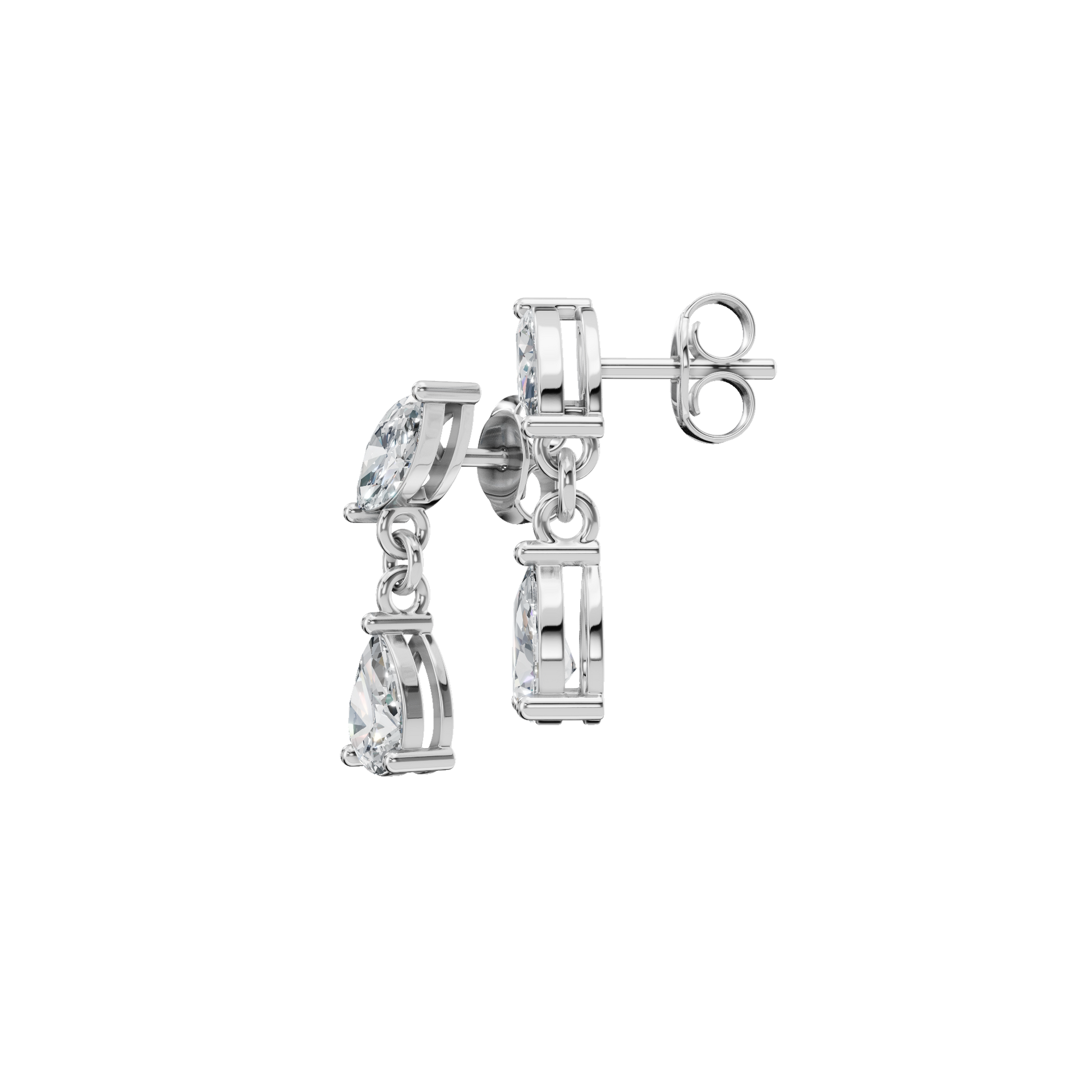 Luxury Diamond Teardrop Dangle Earrings – Sophisticated Holiday