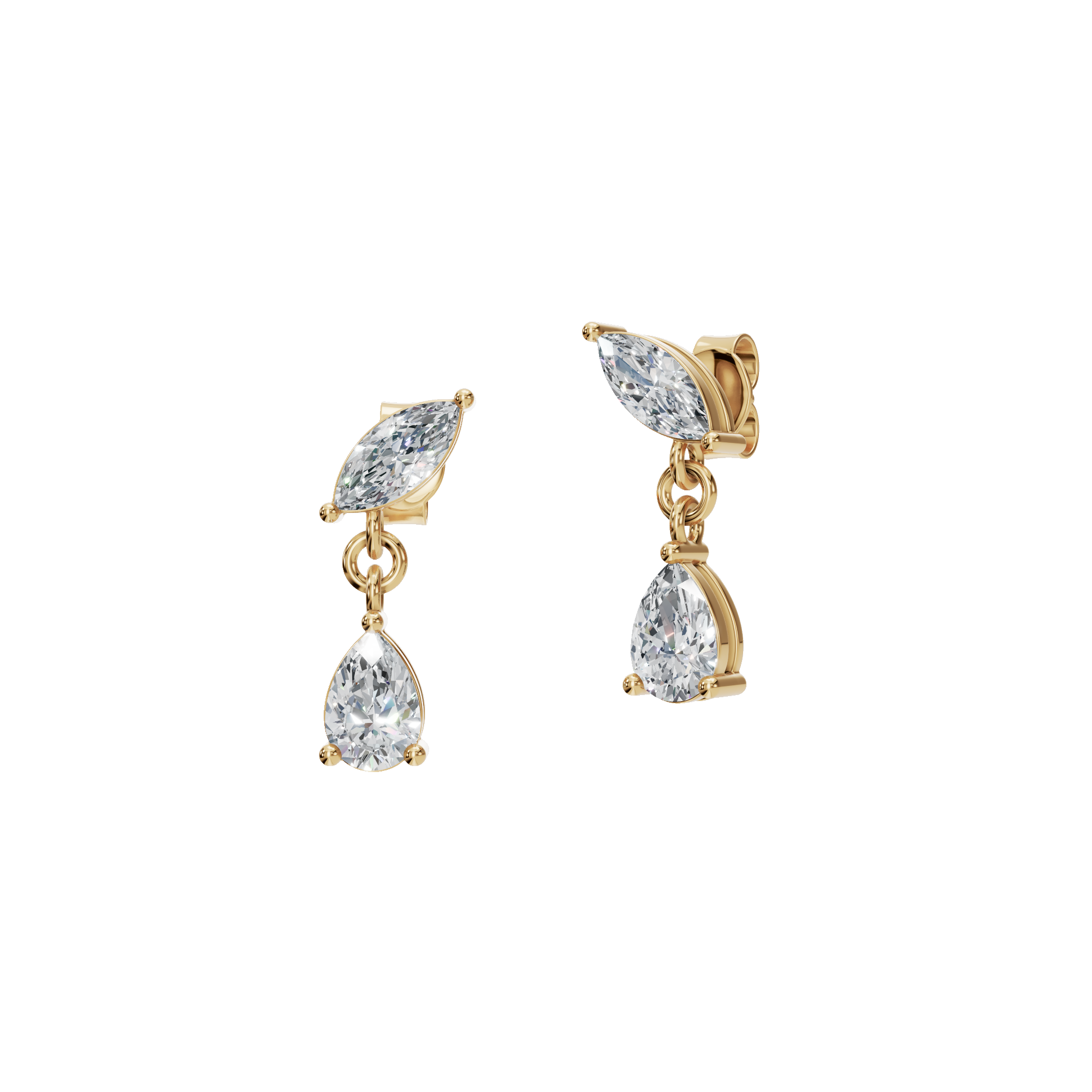 Luxury Diamond Teardrop Dangle Earrings – Sophisticated Holiday
