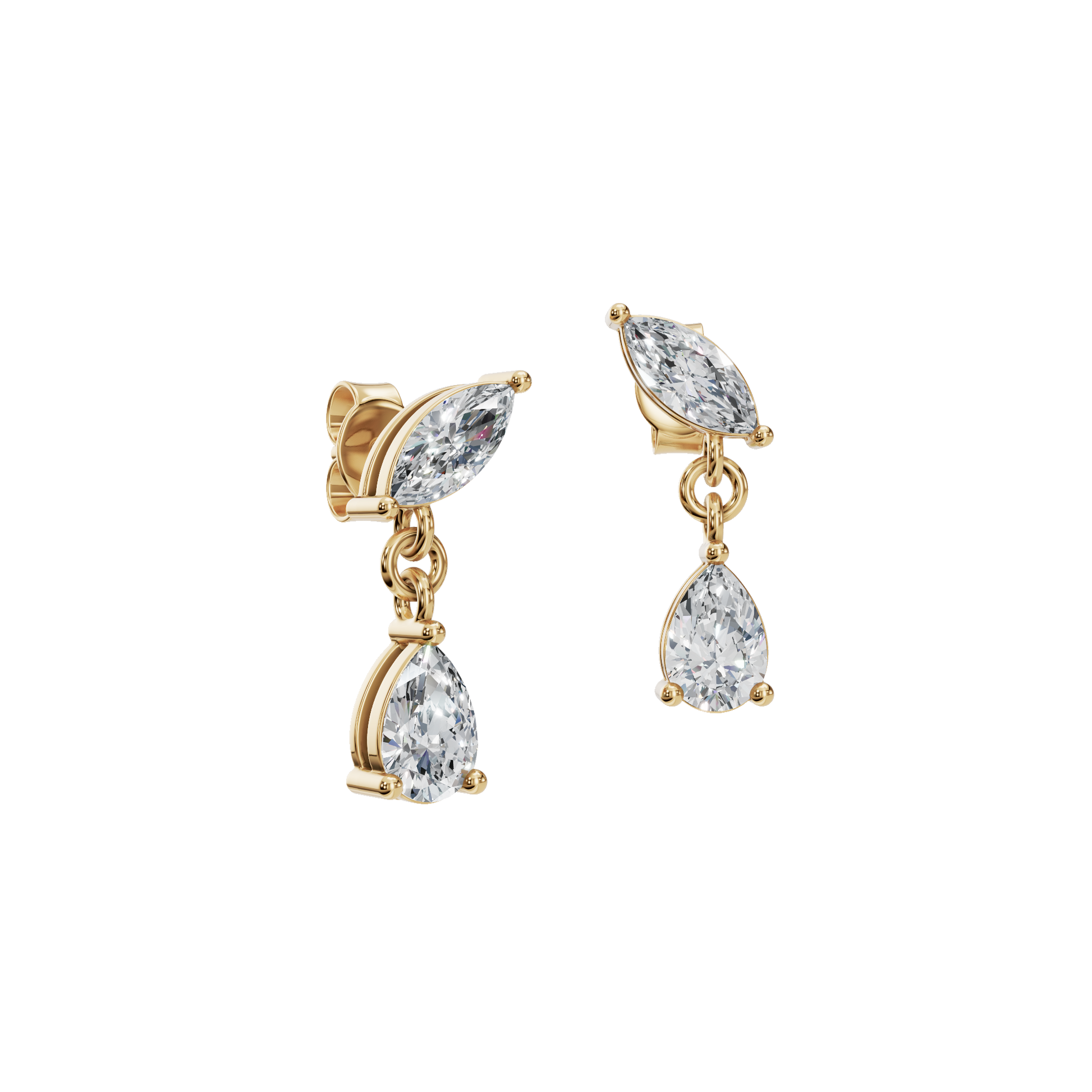 Luxury Diamond Teardrop Dangle Earrings – Sophisticated Holiday