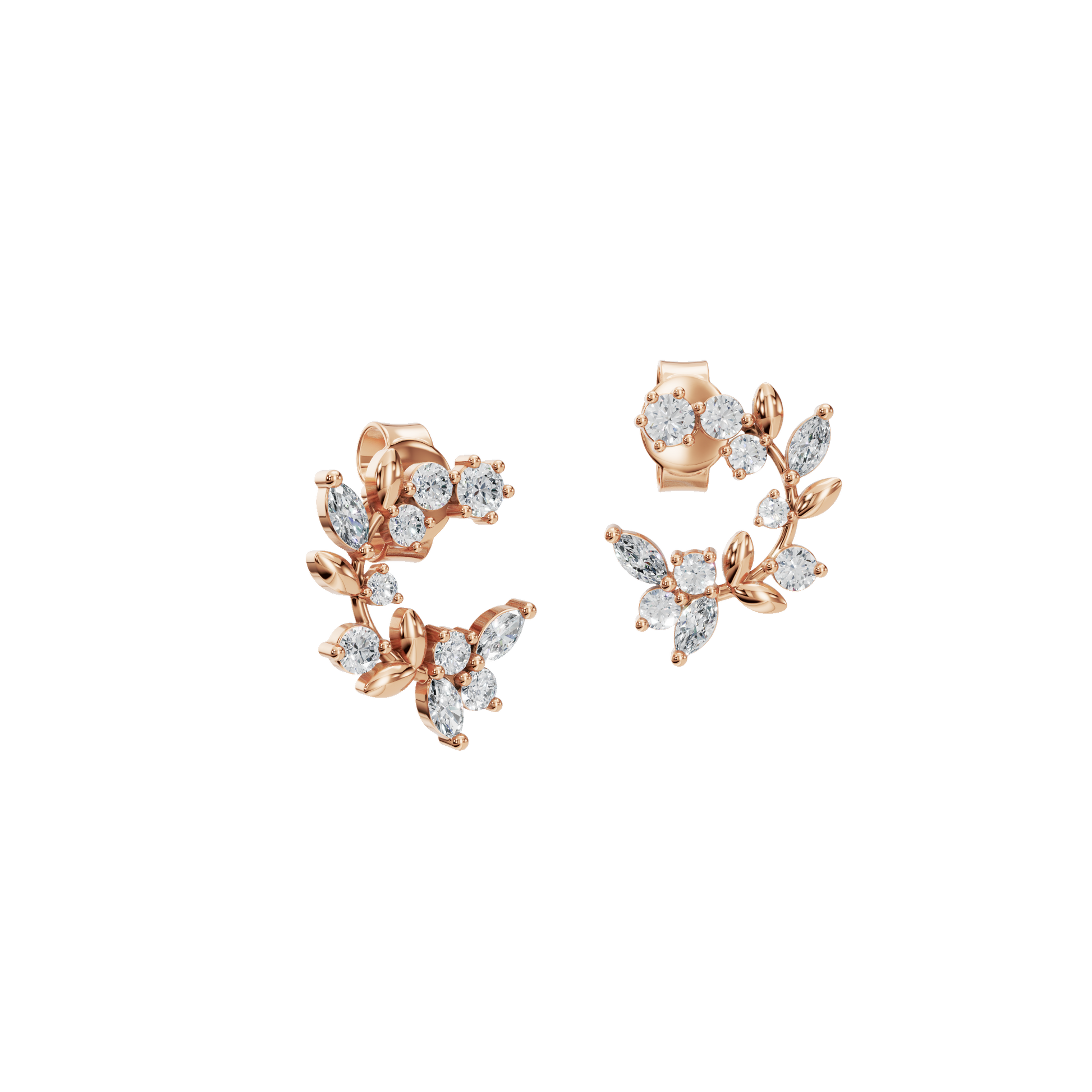 Bloom Halo Lab Grown Diamond Stud Earrings - First Choice For Her