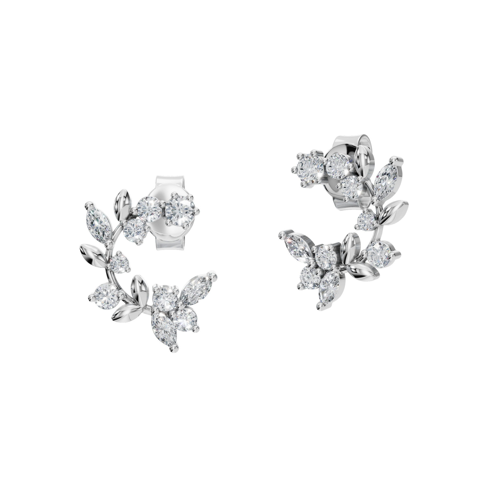 Bloom Halo Lab Grown Diamond Stud Earrings - First Choice For Her