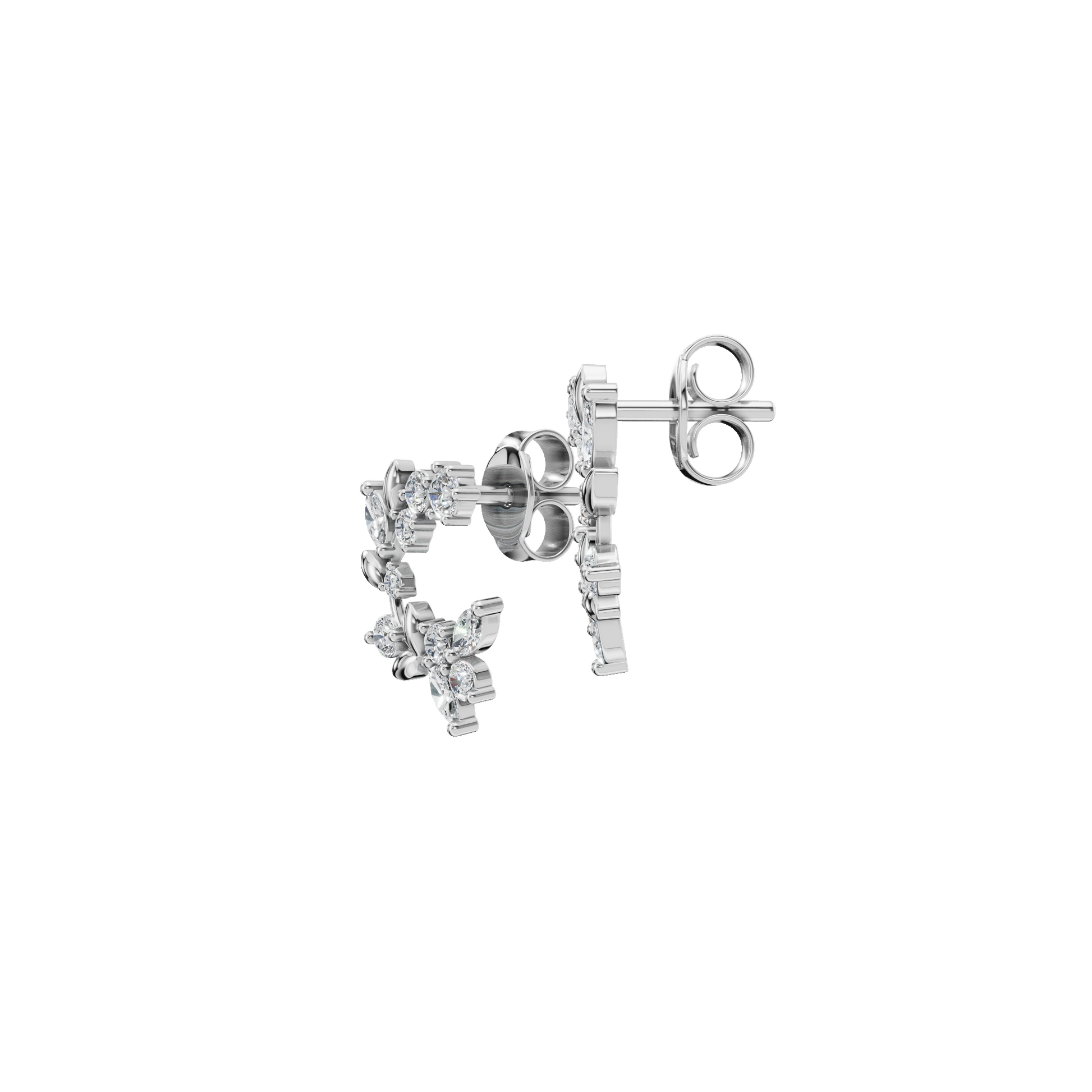 Bloom Halo Lab Grown Diamond Stud Earrings - First Choice For Her