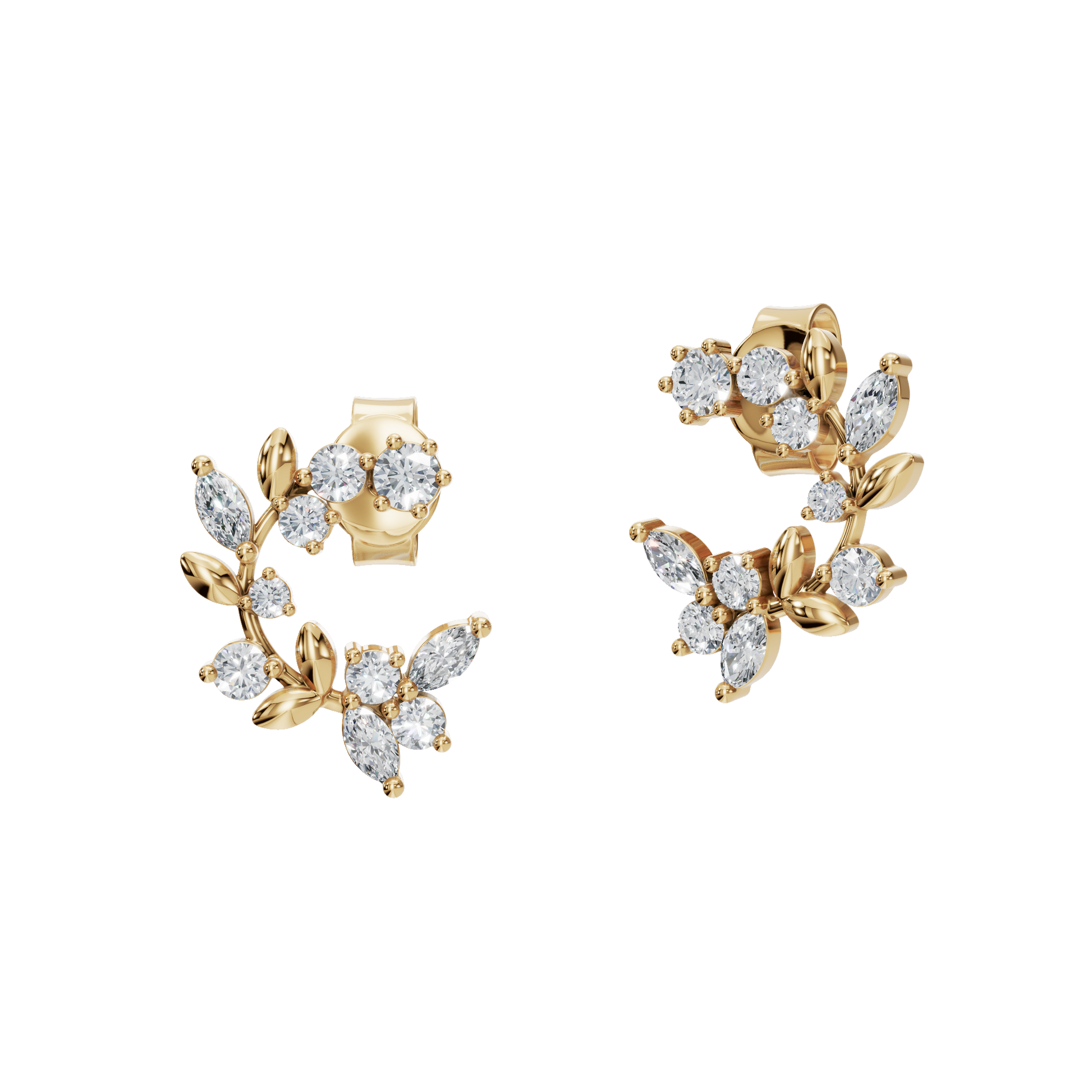 Bloom Halo Lab Grown Diamond Stud Earrings - First Choice For Her
