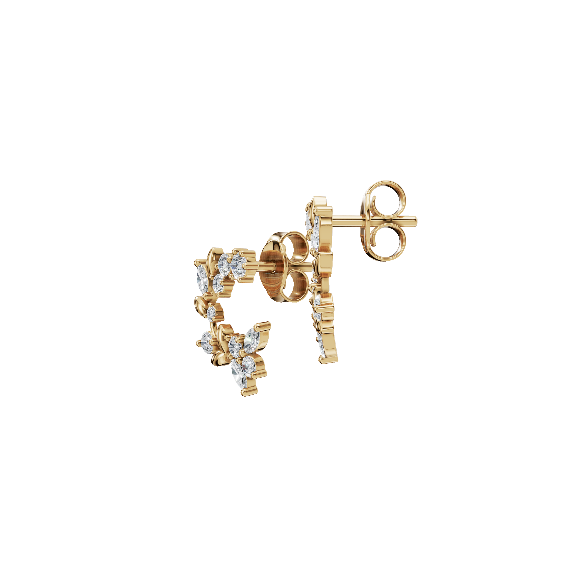 Bloom Halo Lab Grown Diamond Stud Earrings - First Choice For Her