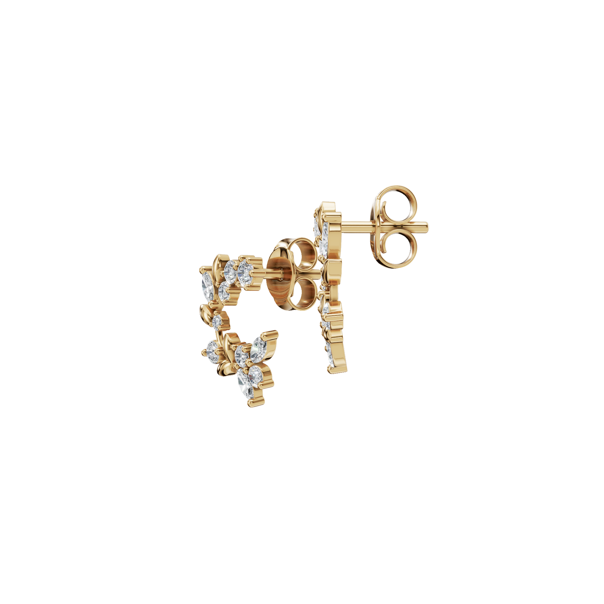 Bloom Halo Lab Grown Diamond Stud Earrings - First Choice For Her