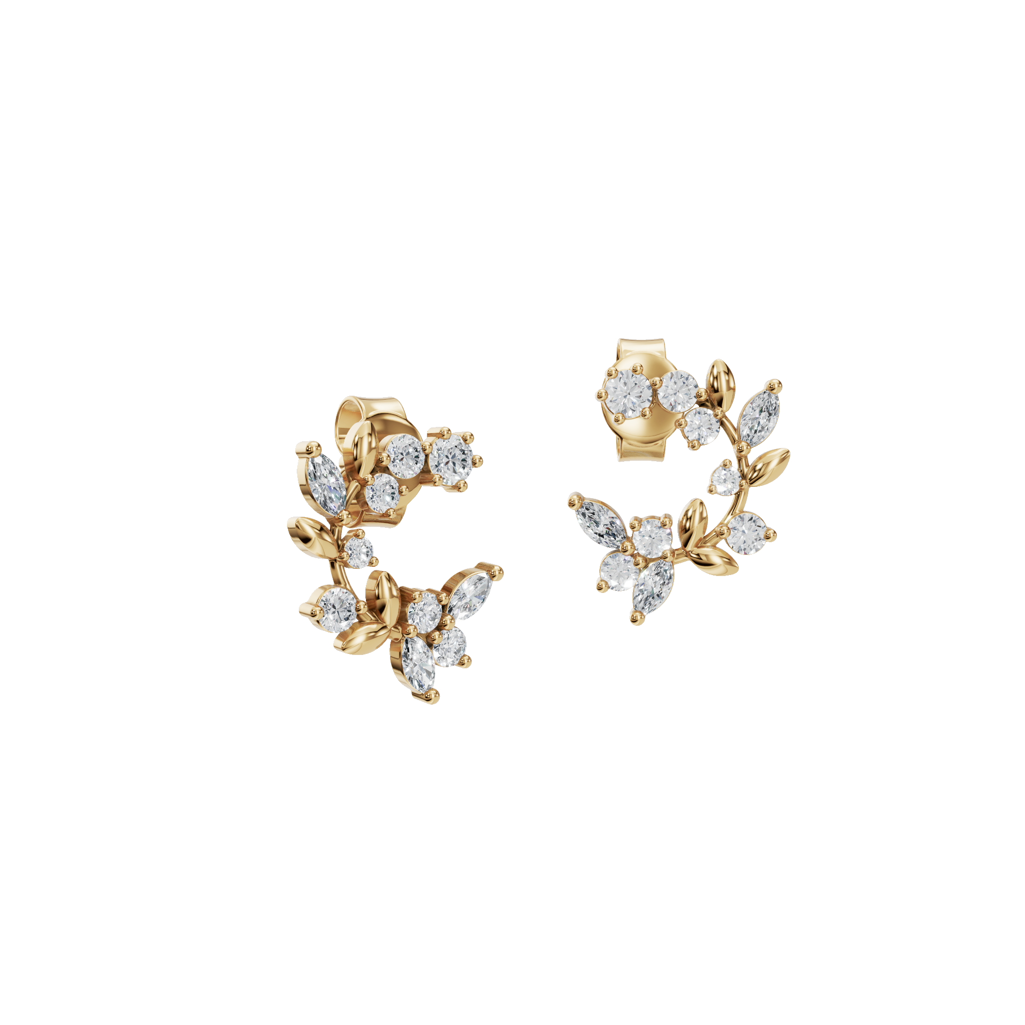 Bloom Halo Lab Grown Diamond Stud Earrings - First Choice For Her