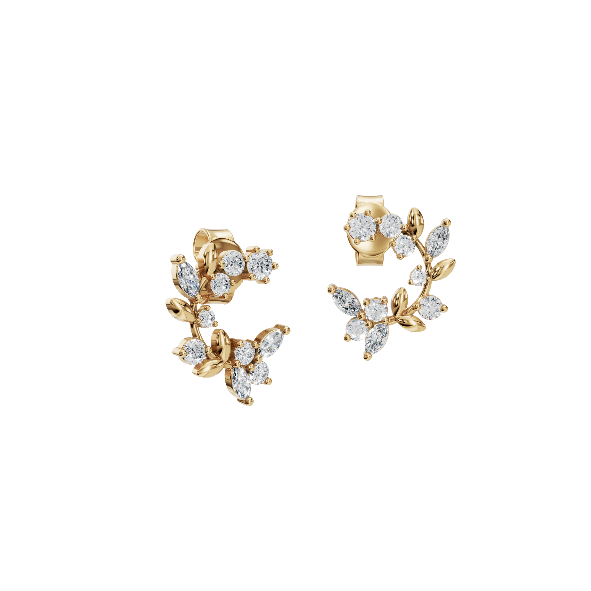Bloom Halo Lab Grown Diamond Stud Earrings - First Choice For Her