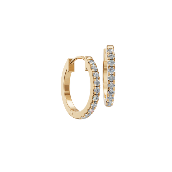 0.36 CTW Lab Grown Diamond Hoop Earrings | Classic Diamond Huggie Hoops