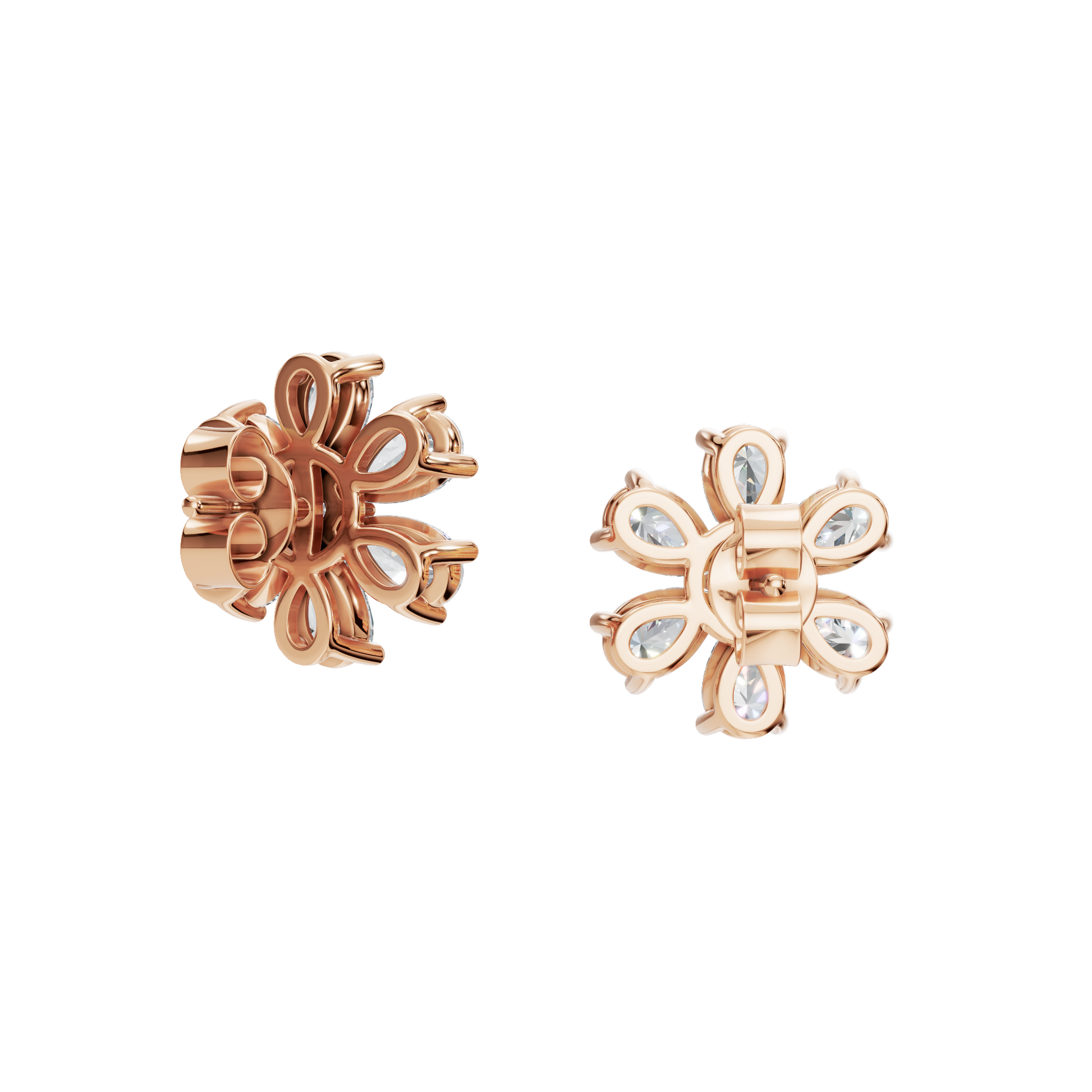 Petal Bloom Lab Grown Diamond Flower Earrings – Party Jewelry
