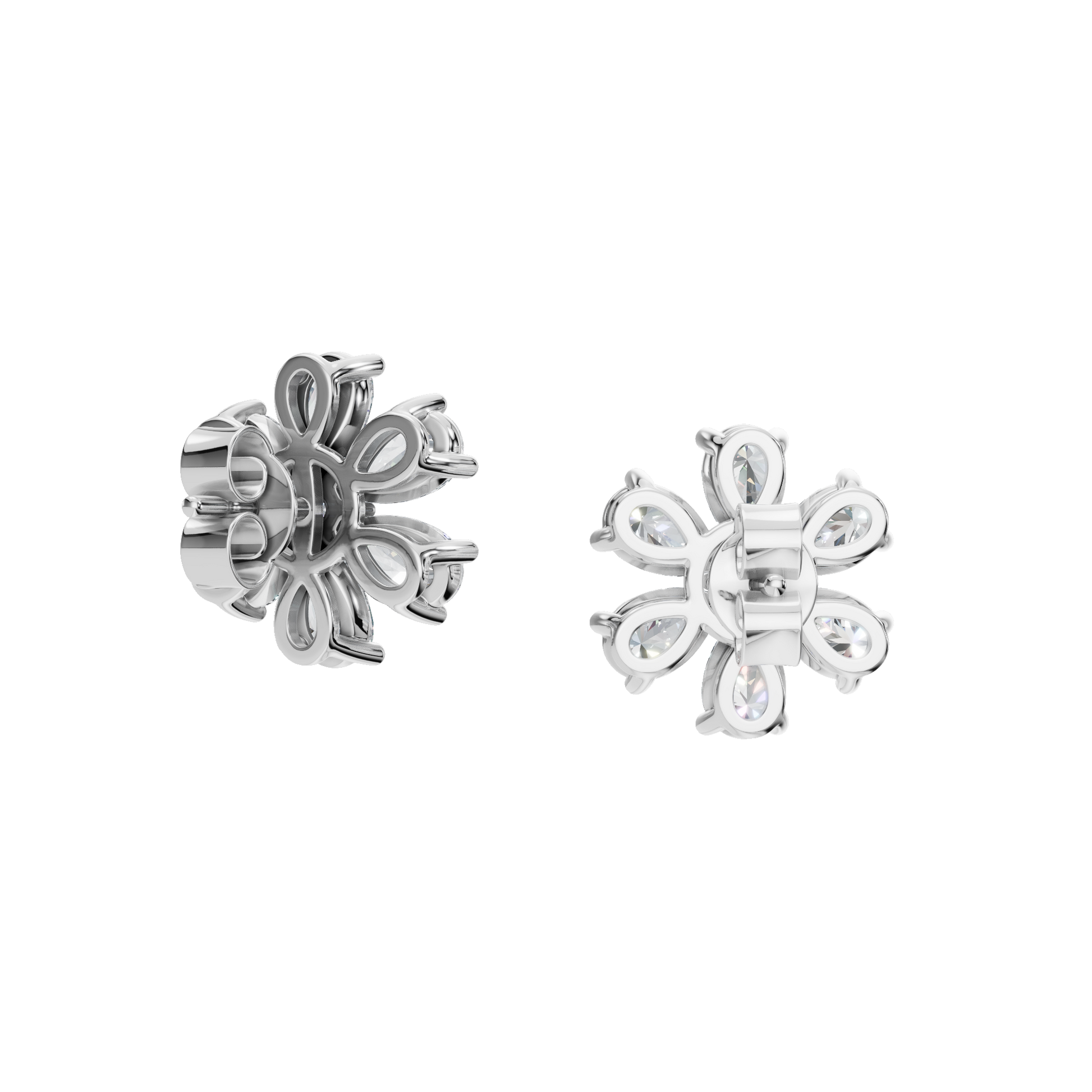 Petal Bloom Lab Grown Diamond Flower Earrings – Party Jewelry