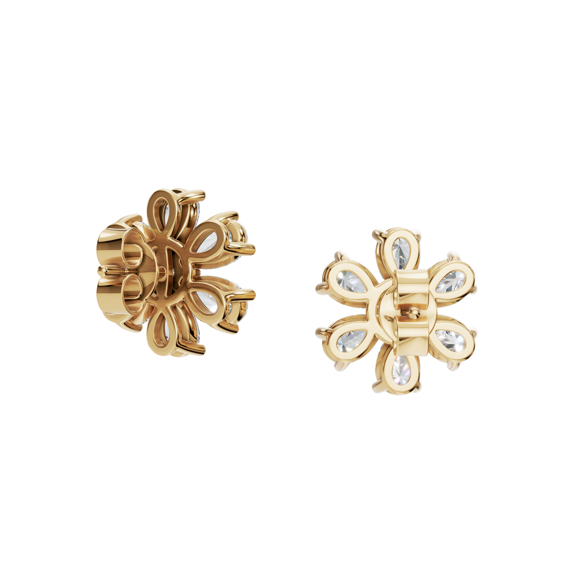 Petal Bloom Lab Grown Diamond Flower Earrings – Party Jewelry