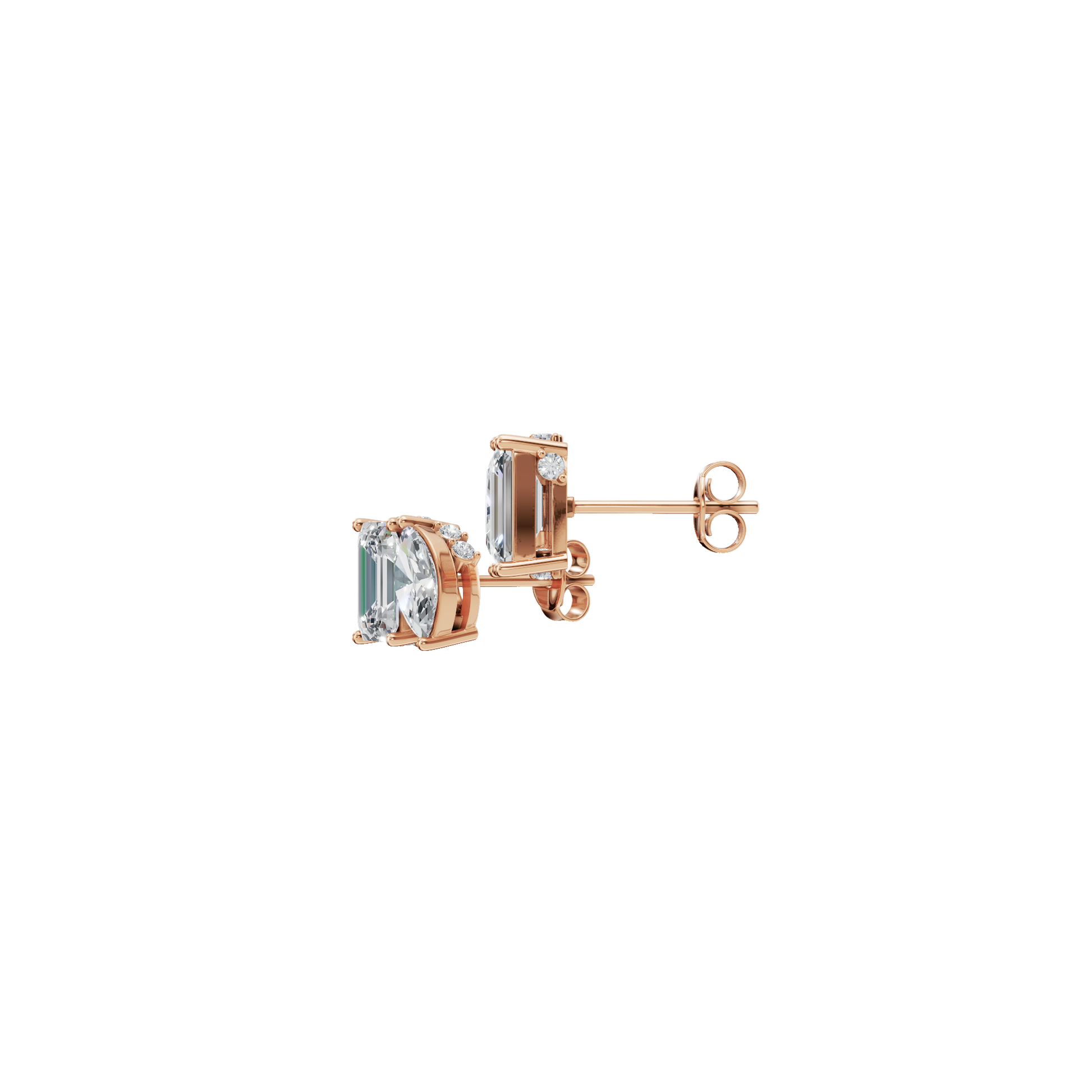 Twin Light Lab Grown Diamond Stud Earrings