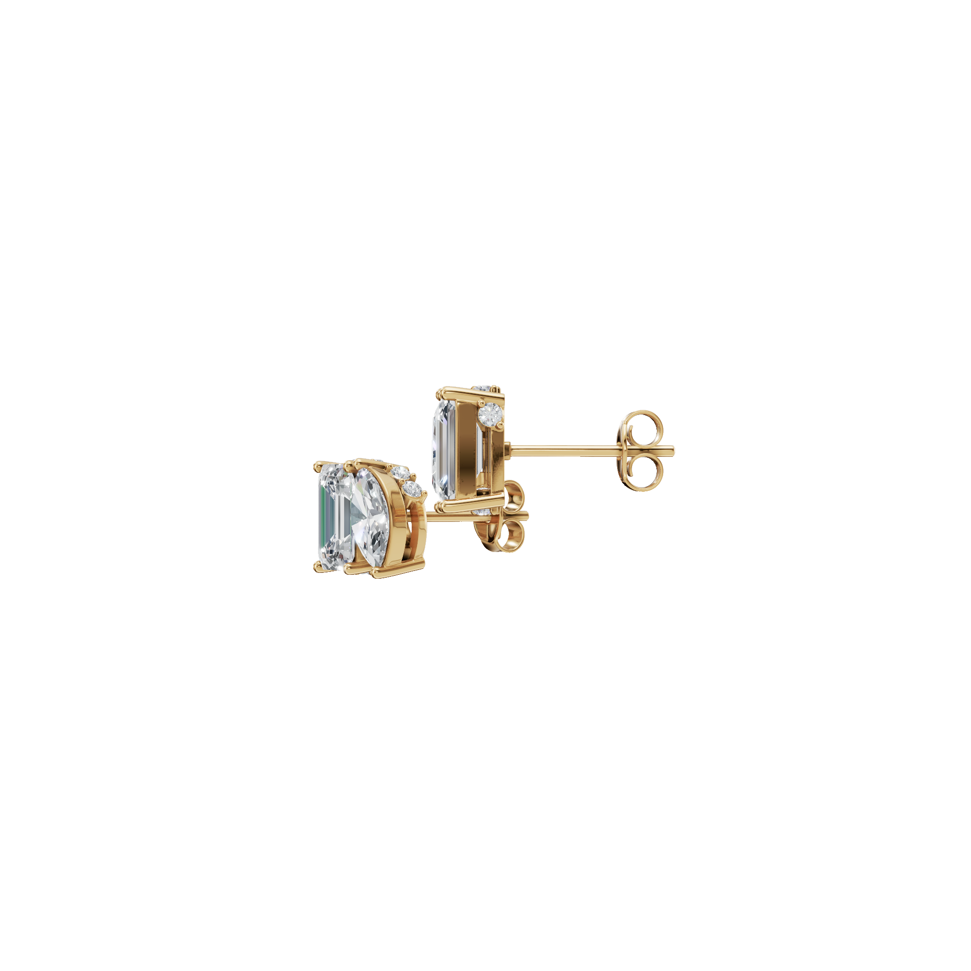 Twin Light Lab Grown Diamond Stud Earrings