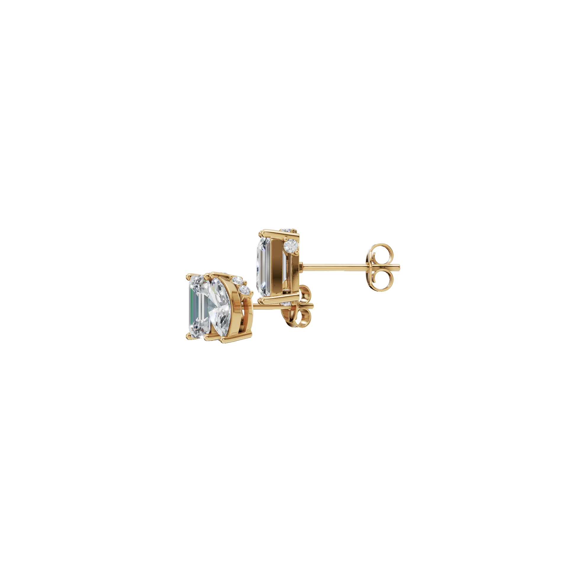 Twin Light Lab Grown Diamond Stud Earrings