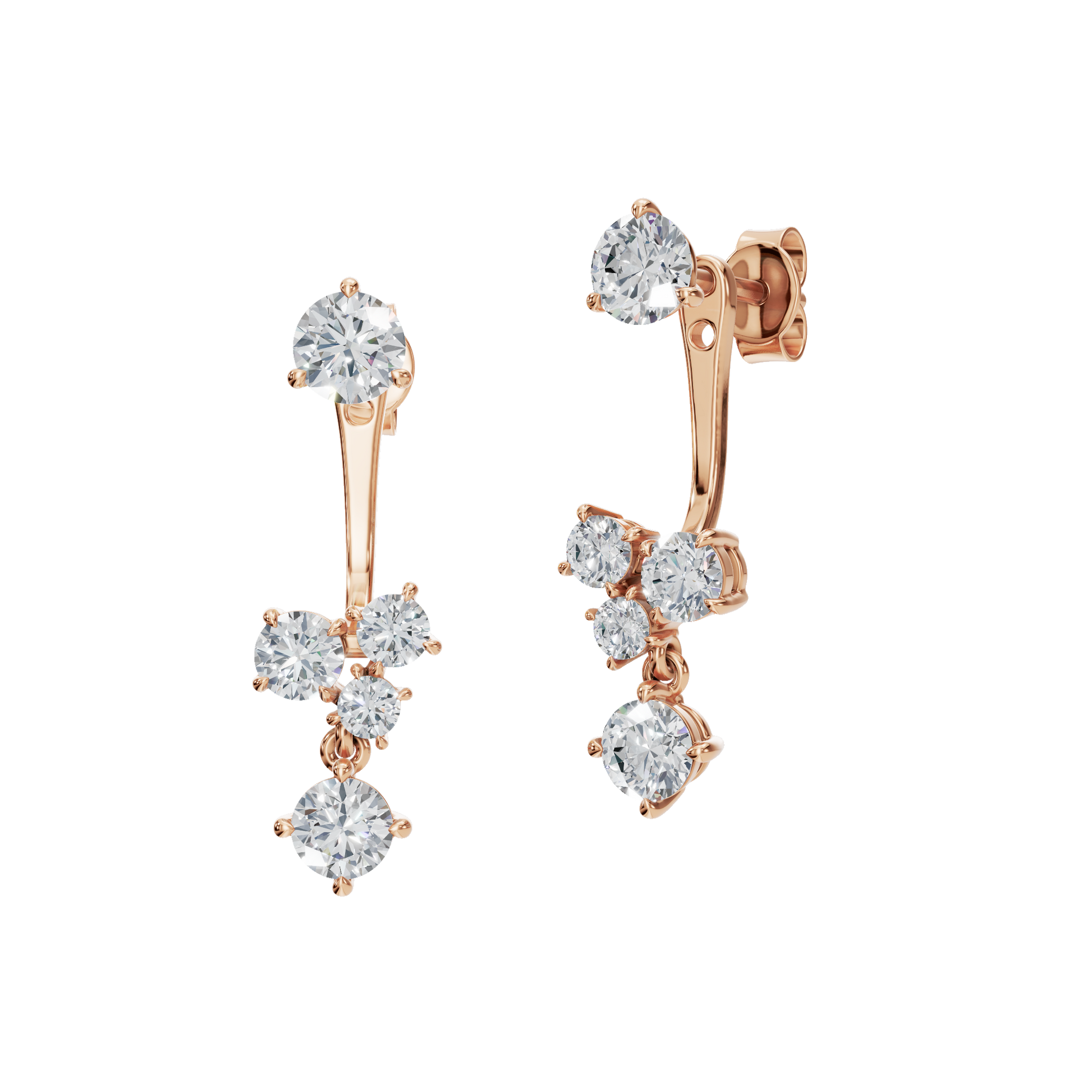 1.636 CTW Round Diamond Cluster Drop Earrings – Timeless Fine Jewelry