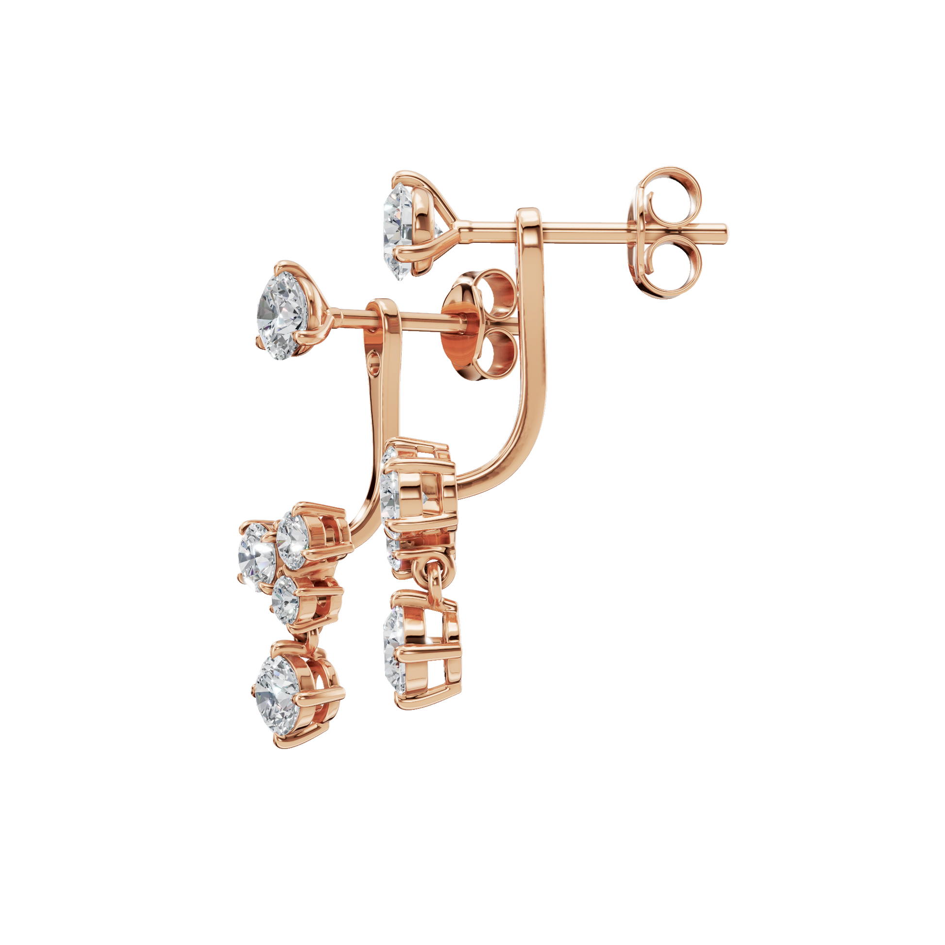 1.636 CTW Round Diamond Cluster Drop Earrings – Timeless Fine Jewelry