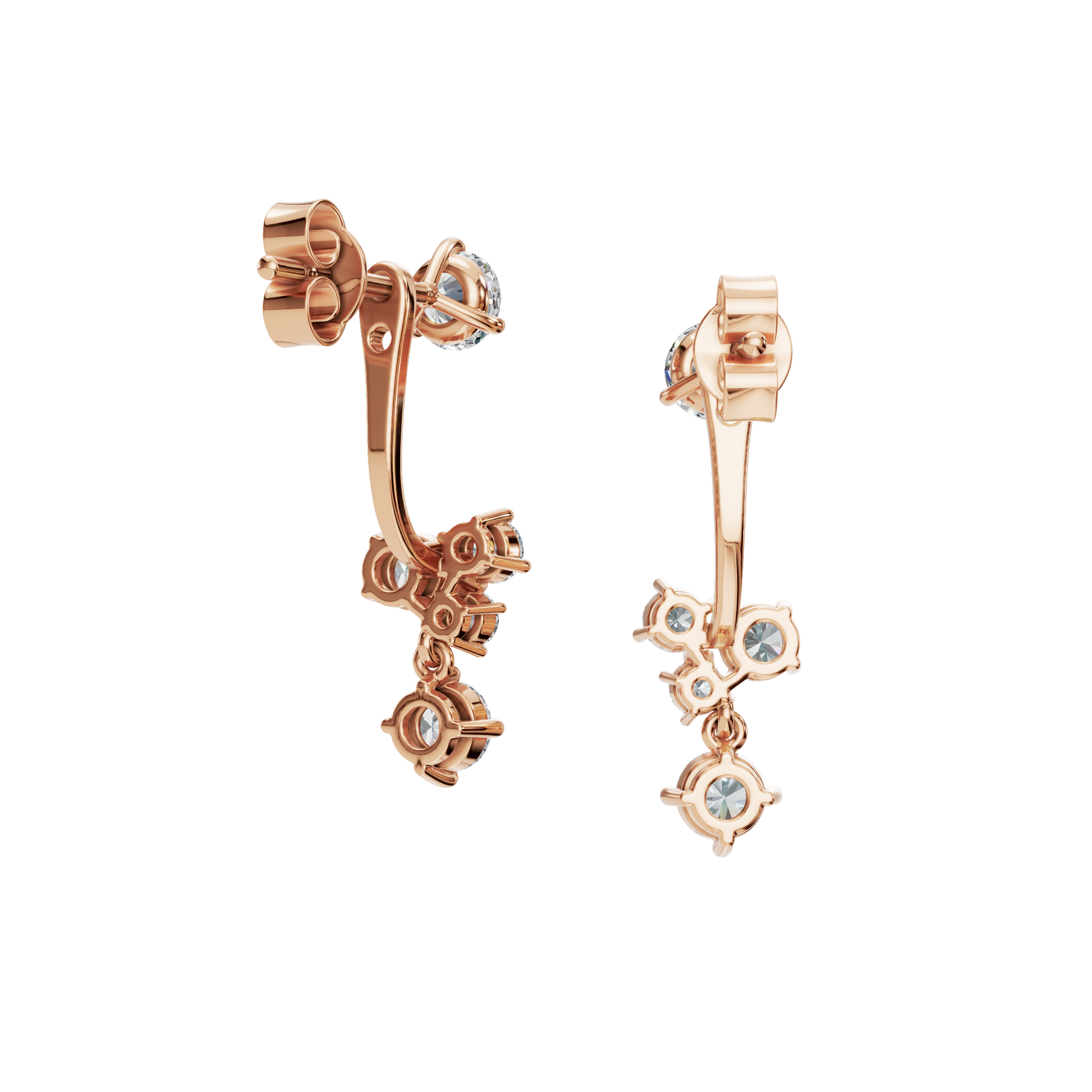 1.636 CTW Round Diamond Cluster Drop Earrings – Timeless Fine Jewelry