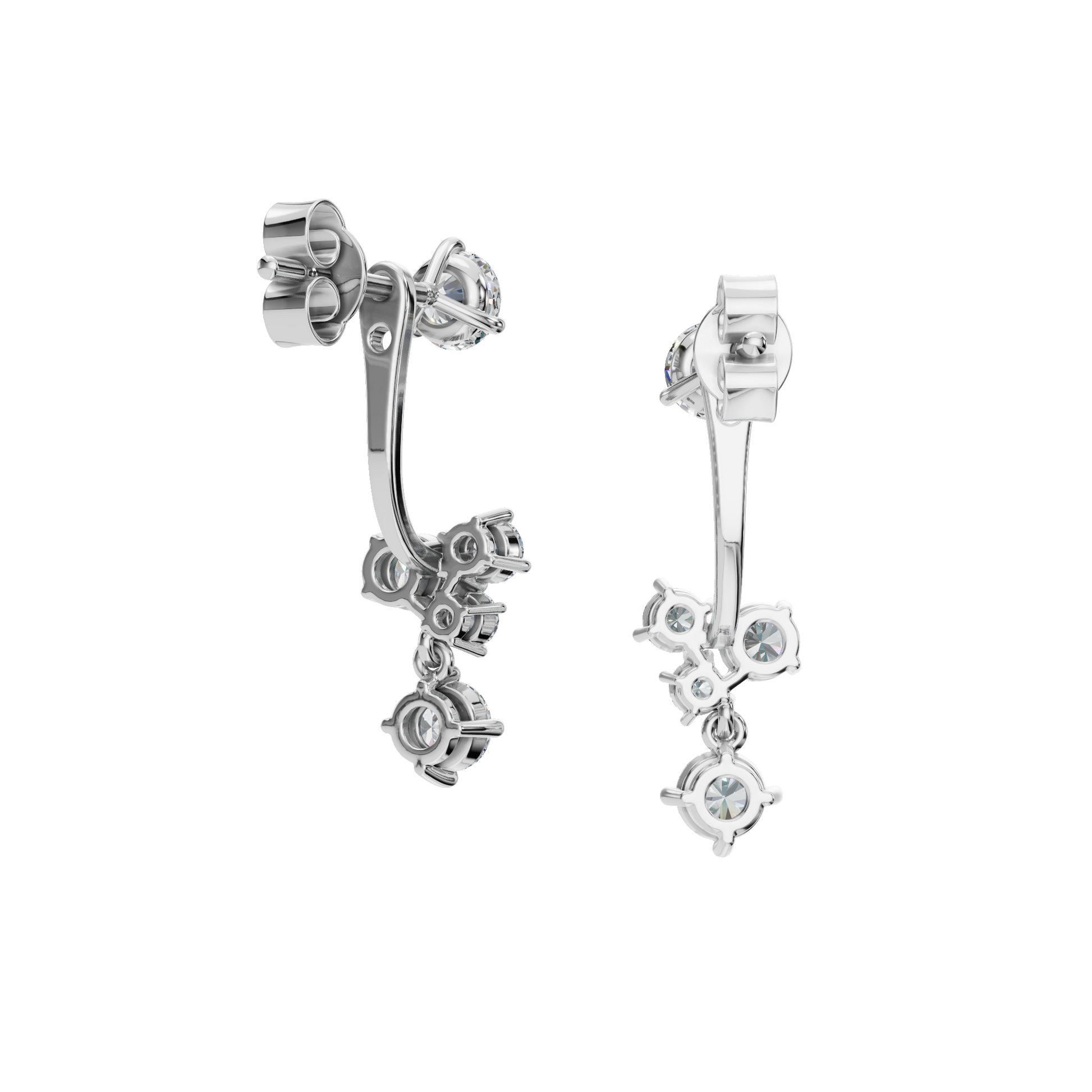 1.636 CTW Round Diamond Cluster Drop Earrings – Timeless Fine Jewelry