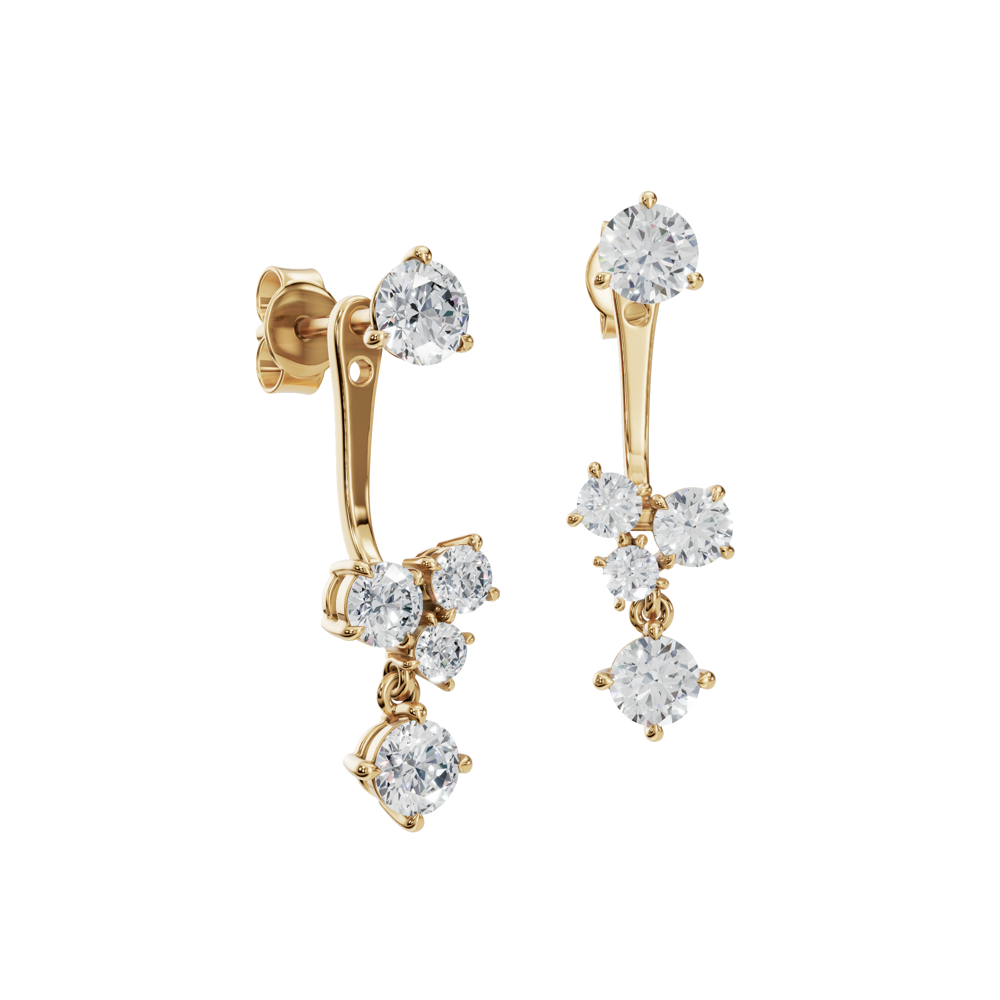 1.636 CTW Round Diamond Cluster Drop Earrings – Timeless Fine Jewelry