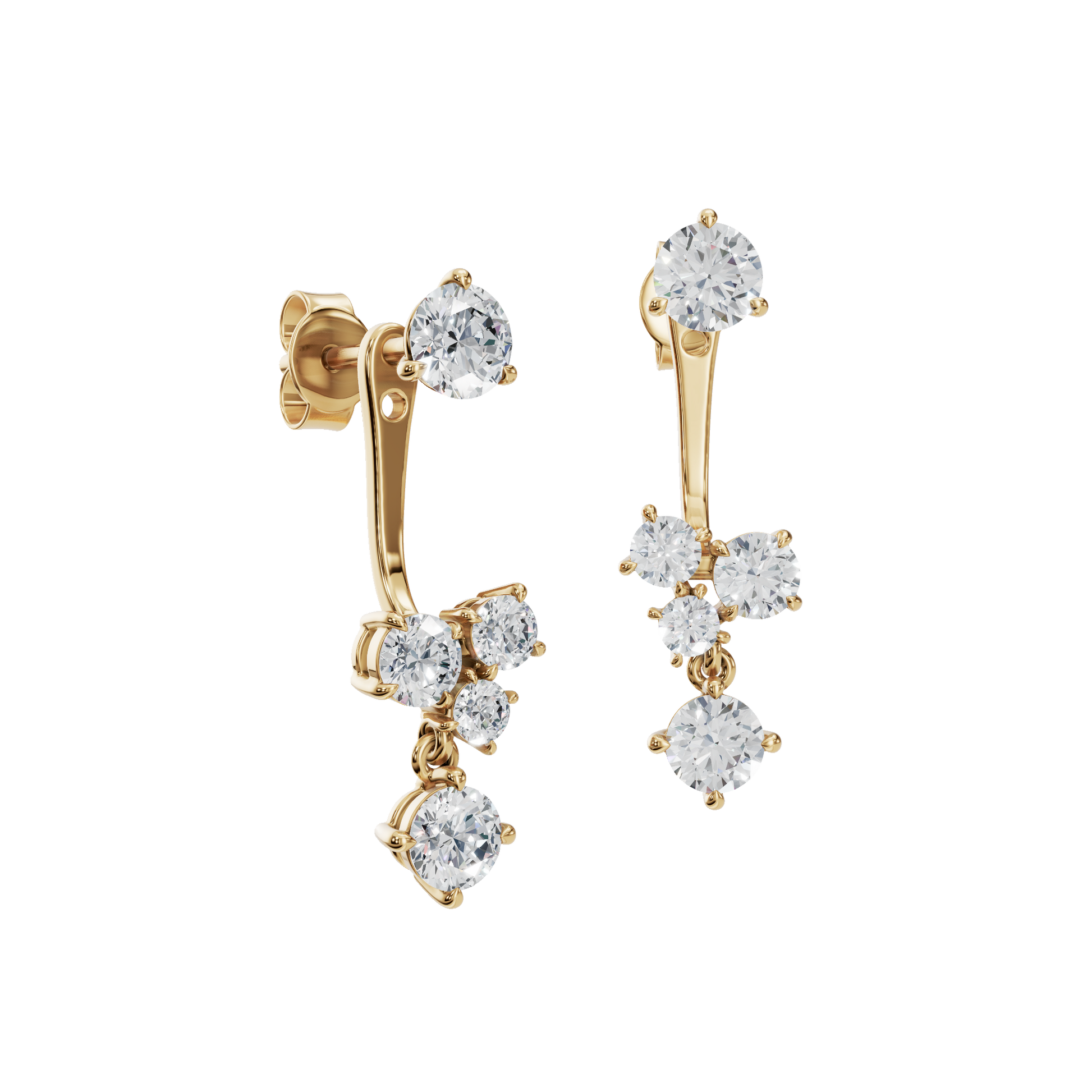 1.636 CTW Round Diamond Cluster Drop Earrings – Timeless Fine Jewelry