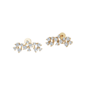Minimalist Round Cut Diamond Cluster Stud Earrings