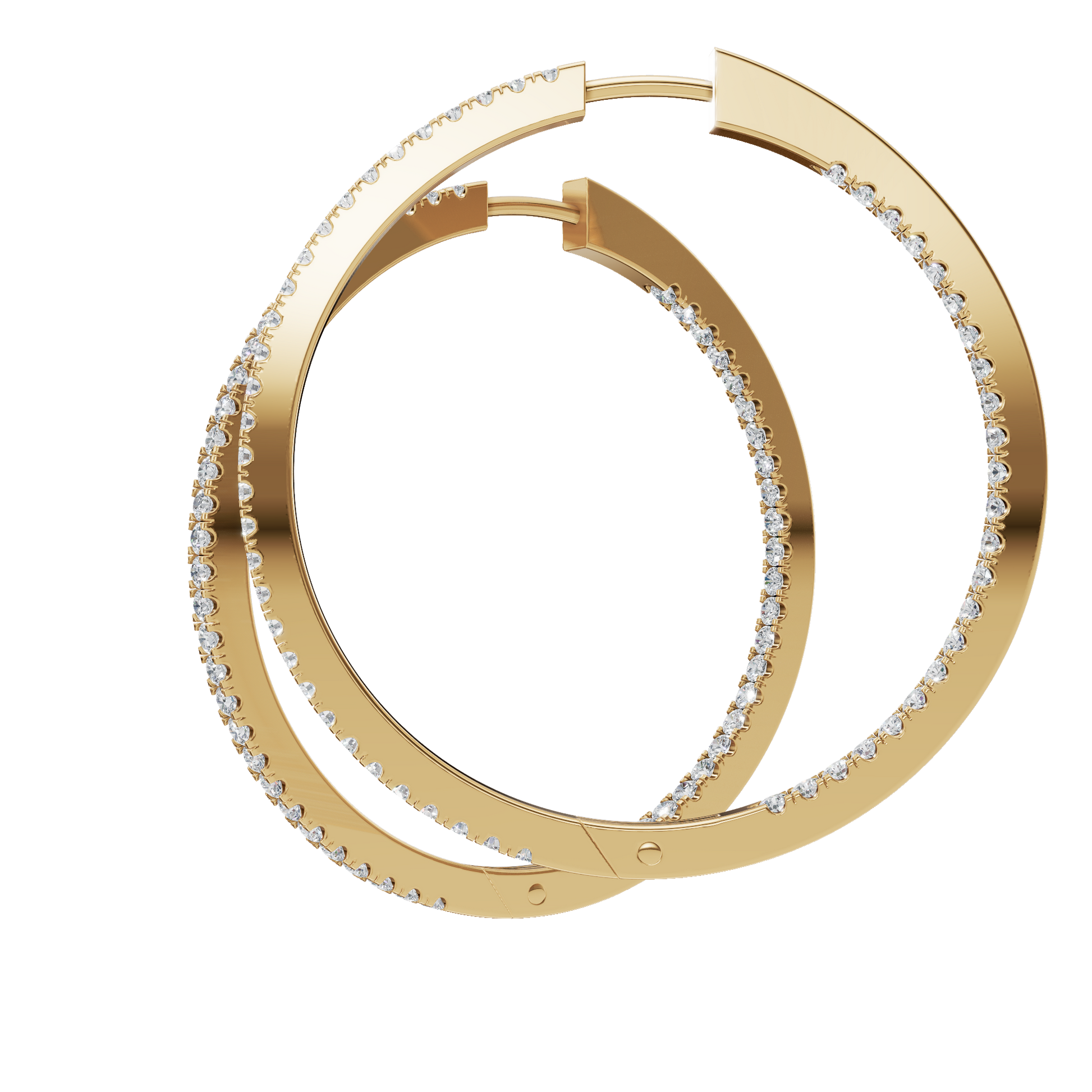Luminous Halo Lab Grown Diamond Hoops