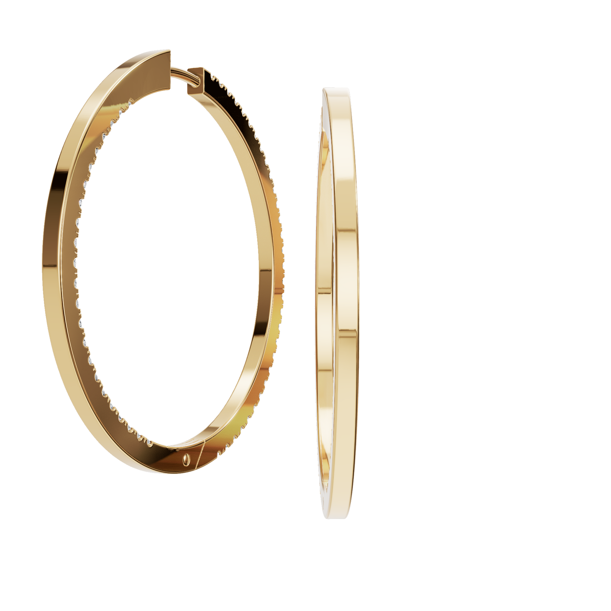 Luminous Halo Lab Grown Diamond Hoops