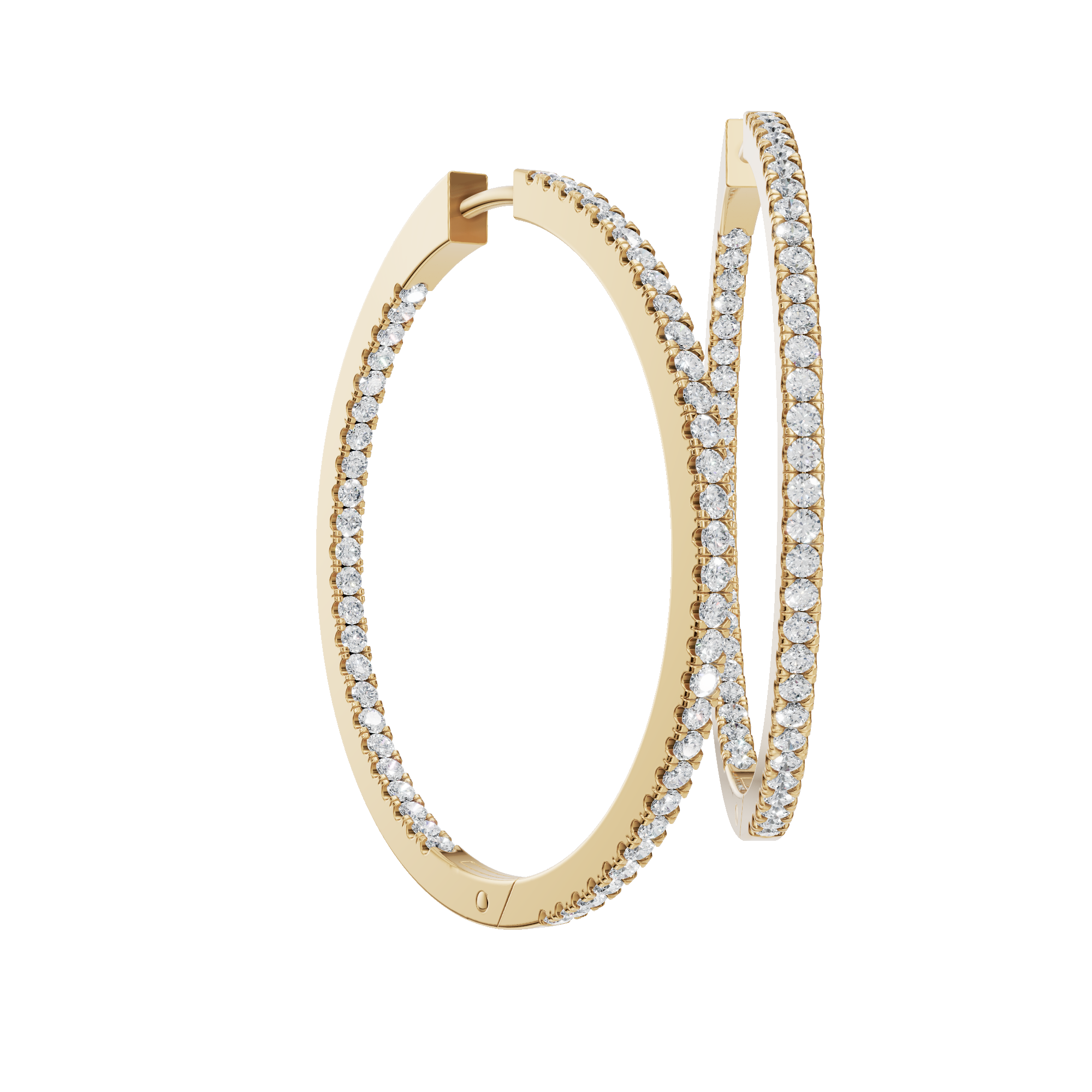 Luminous Halo Lab Grown Diamond Hoops