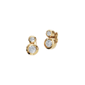 Bezel Set Diamond Stud Earrings, Round Diamond Studs